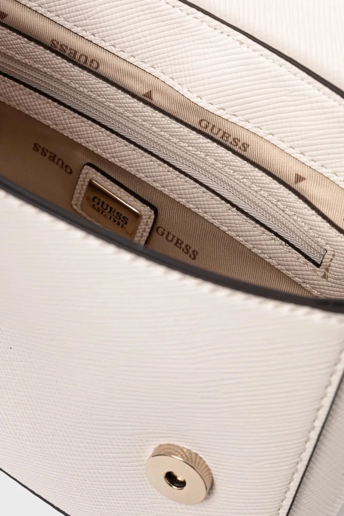 Guess Fedana Logolu Çıkarılabilir Askılı HWZG9643200 Bayan Çanta HWZG96 43200 OFF EKRU - 10