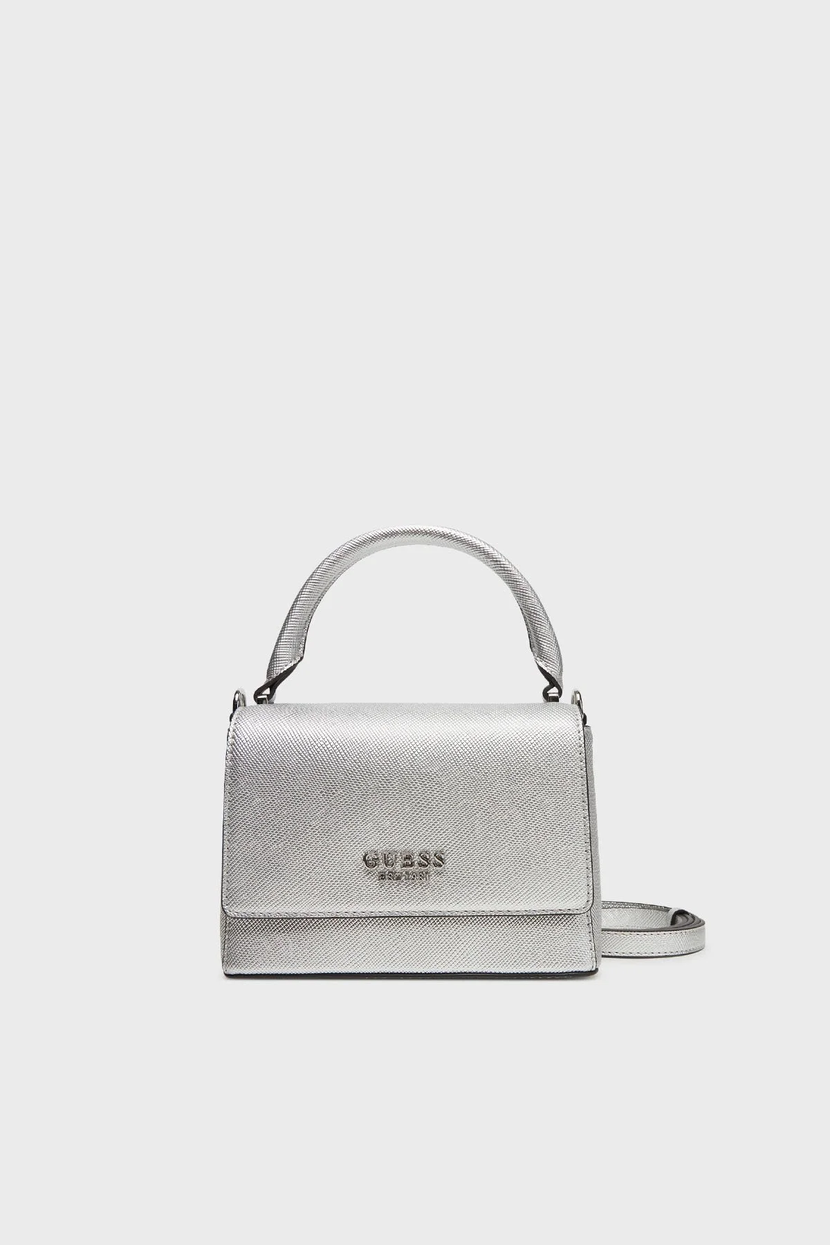 Guess Fedana Logolu Çıkarılabilir Askılı HWZM9643200 Bayan Çanta HWZM9643200 SIL GÜMÜŞ - 6