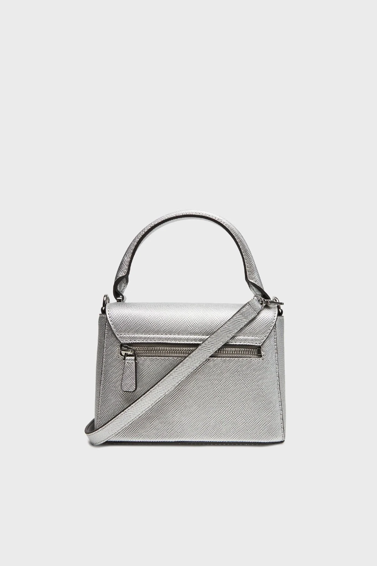 Guess Fedana Logolu Çıkarılabilir Askılı HWZM9643200 Bayan Çanta HWZM9643200 SIL GÜMÜŞ - 7