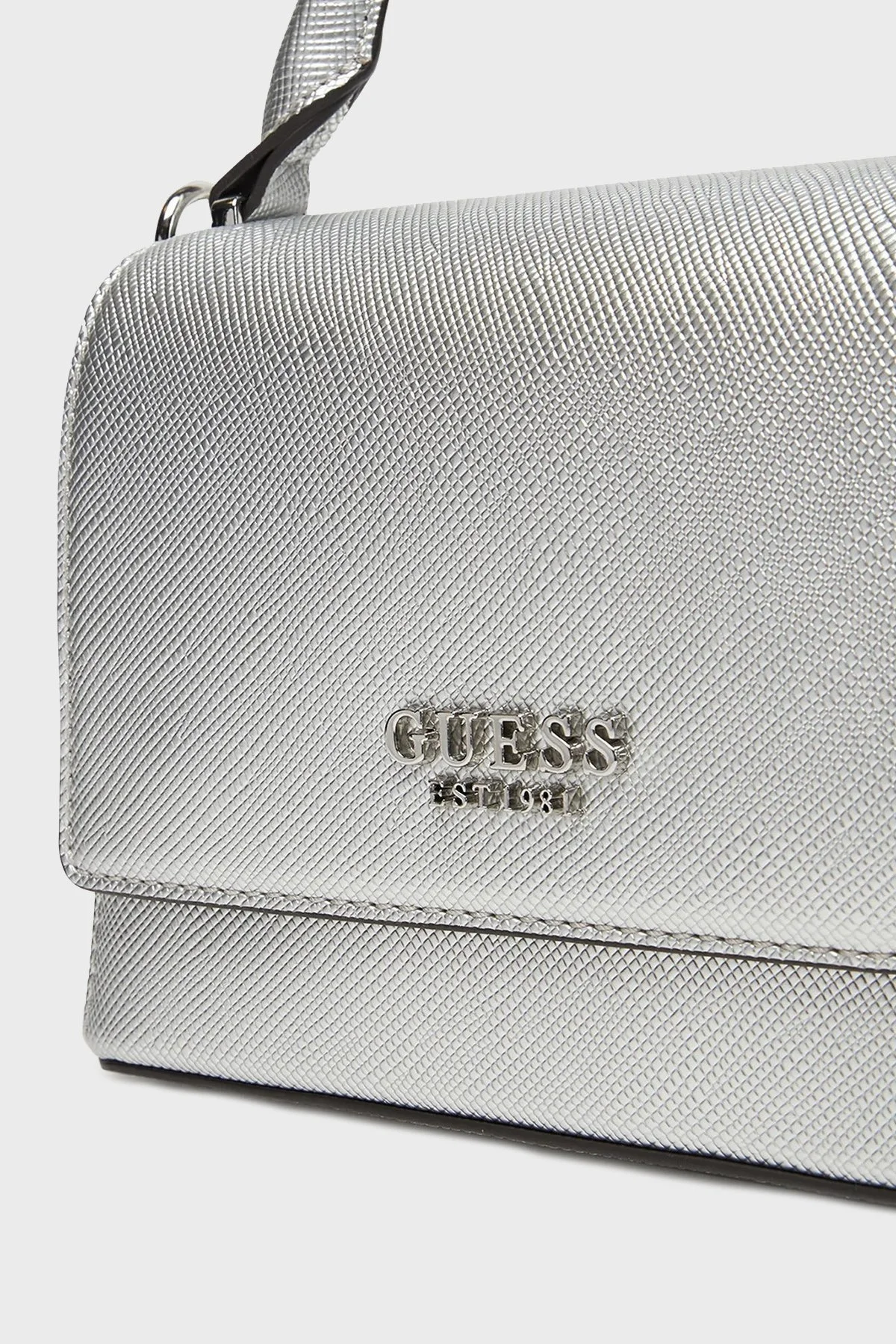 Guess Fedana Logolu Çıkarılabilir Askılı HWZM9643200 Bayan Çanta HWZM9643200 SIL GÜMÜŞ - 9