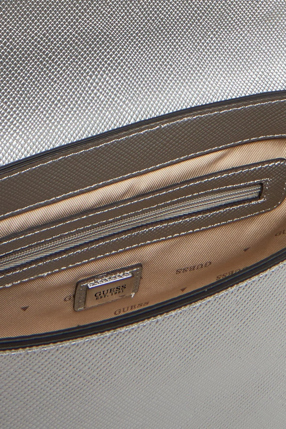 Guess Fedana Logolu Çıkarılabilir Askılı HWZM9643200 Bayan Çanta HWZM9643200 SIL GÜMÜŞ - 10