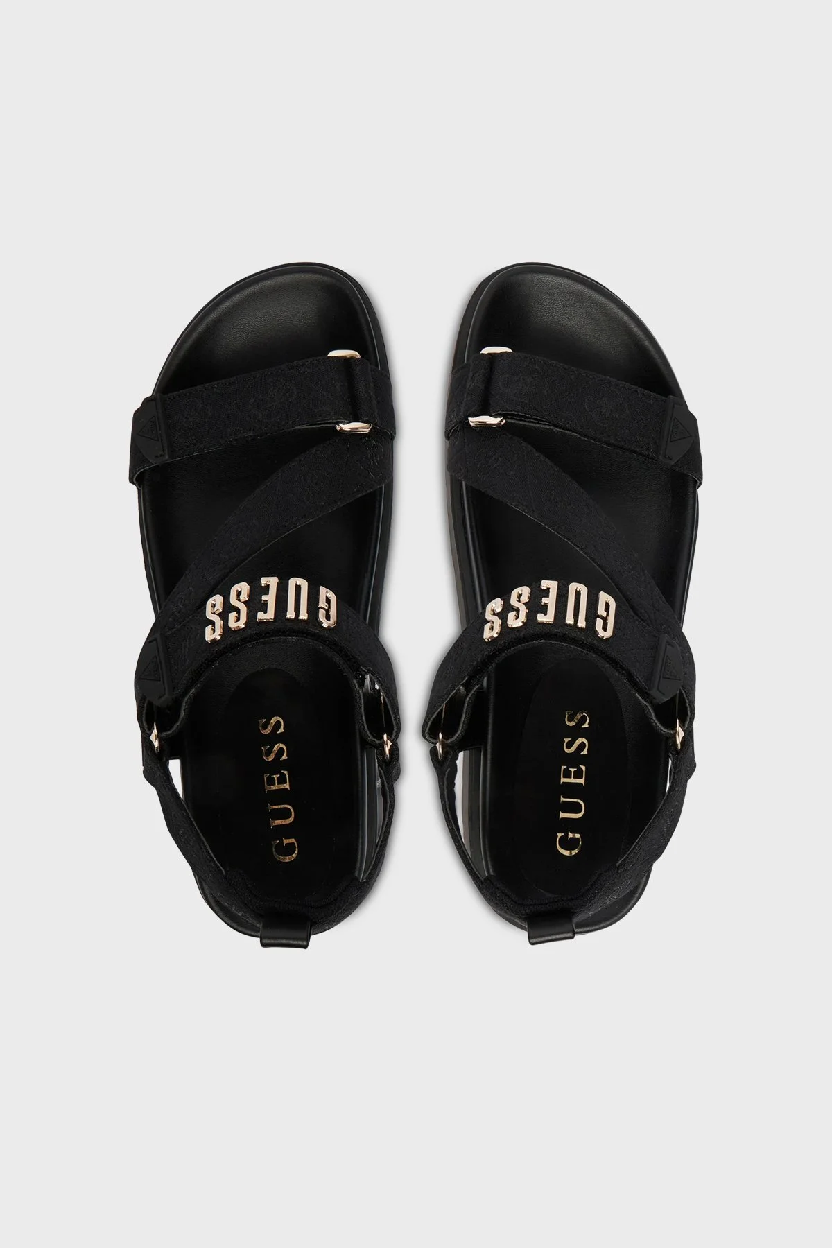 Guess Fetta 4G Logo Baskılı Kalın Tabanlı FLJFTTFAL03 Bayan Sandalet FLJFTT FAL03 BLACK SİYAH - 3