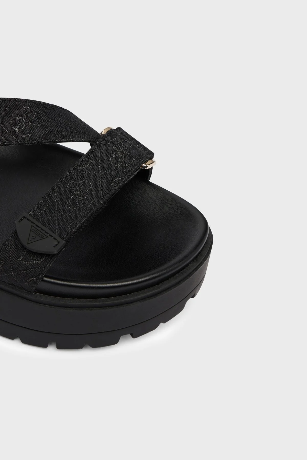 Guess Fetta 4G Logo Baskılı Kalın Tabanlı FLJFTTFAL03 Bayan Sandalet FLJFTT FAL03 BLACK SİYAH - 4