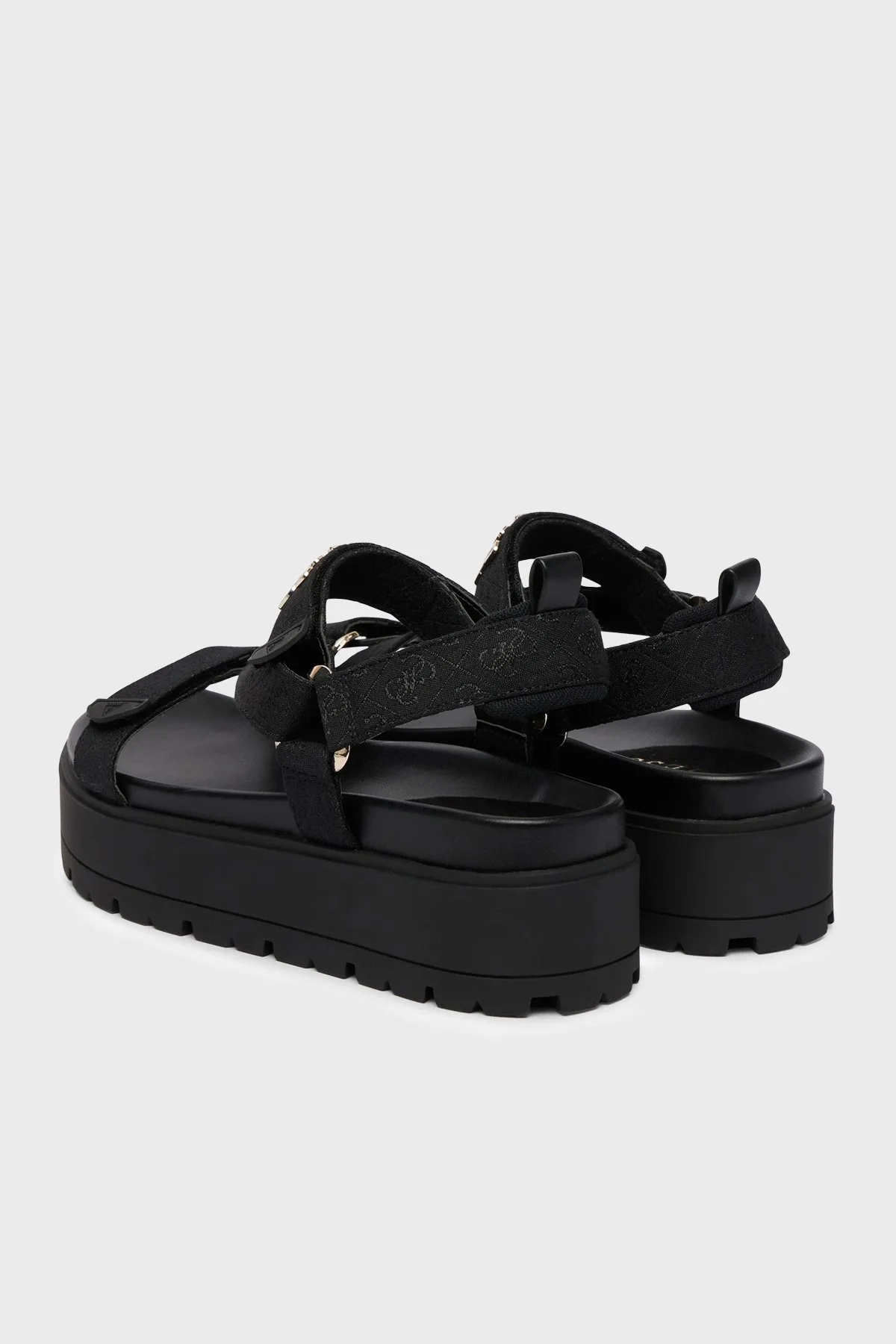 Guess Fetta 4G Logo Baskılı Kalın Tabanlı FLJFTTFAL03 Kadın Sandalet FLJFTT FAL03 BLACK SİYAH - 5