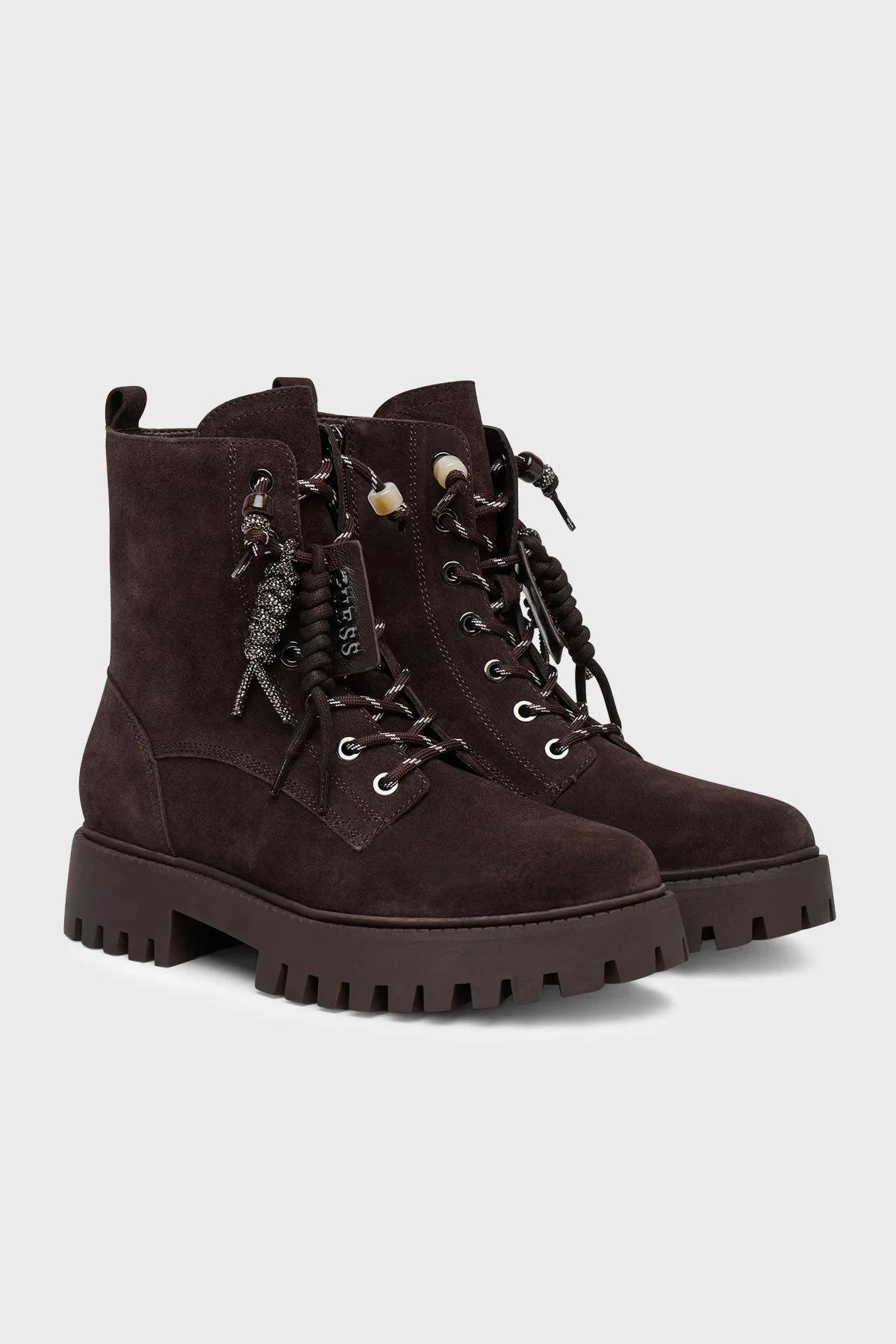 Guess Fizzle Süet Deri FLFFIZSUE10 Kadın Bot FLFFIZ SUE10 BROWN Kahve-krem - 2