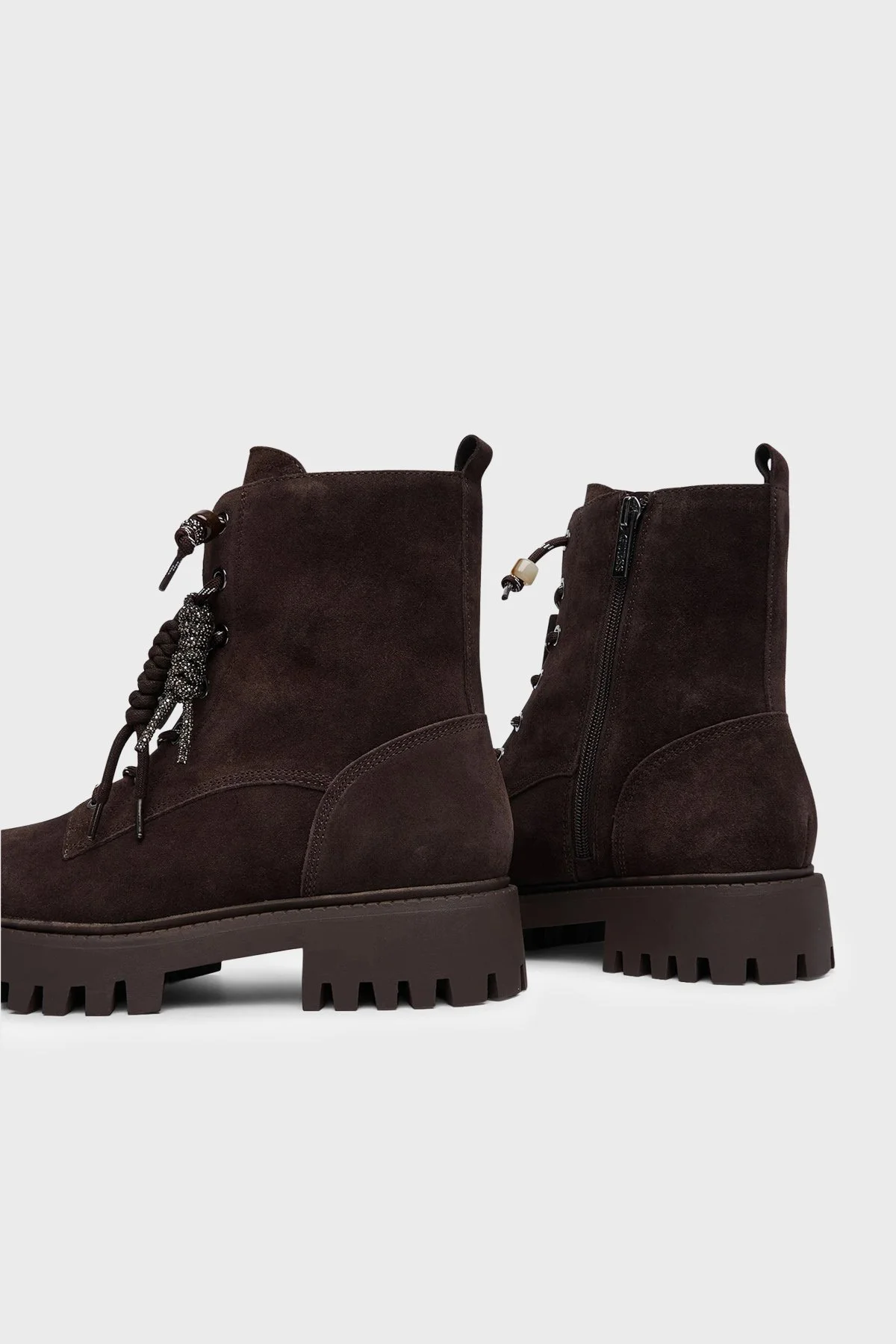 Guess Fizzle Süet Deri FLFFIZSUE10 Kadın Bot FLFFIZ SUE10 BROWN Kahve-krem - 4