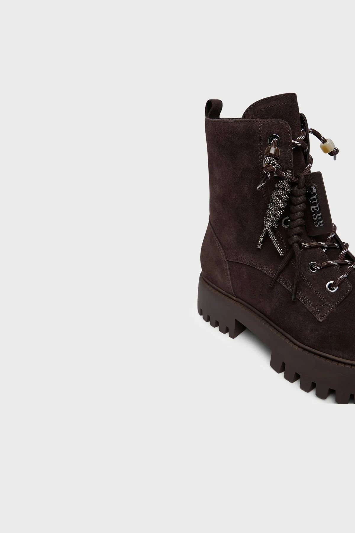 Guess Fizzle Süet Deri FLFFIZSUE10 Kadın Bot FLFFIZ SUE10 BROWN Kahve-krem - 6