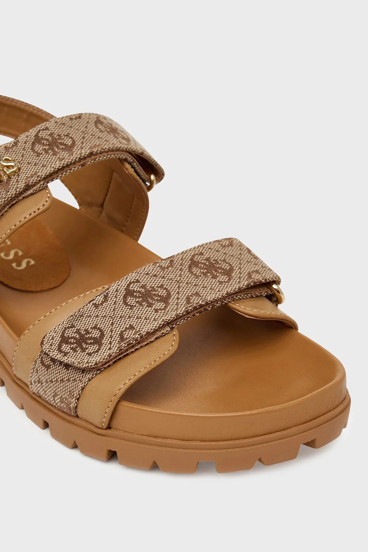 Guess Florizi Logolu Cırt Cırtlı FLPZY2FAL03 Kadın Sandalet FLPZY2 FAL03 BEIBR BEJ - 4
