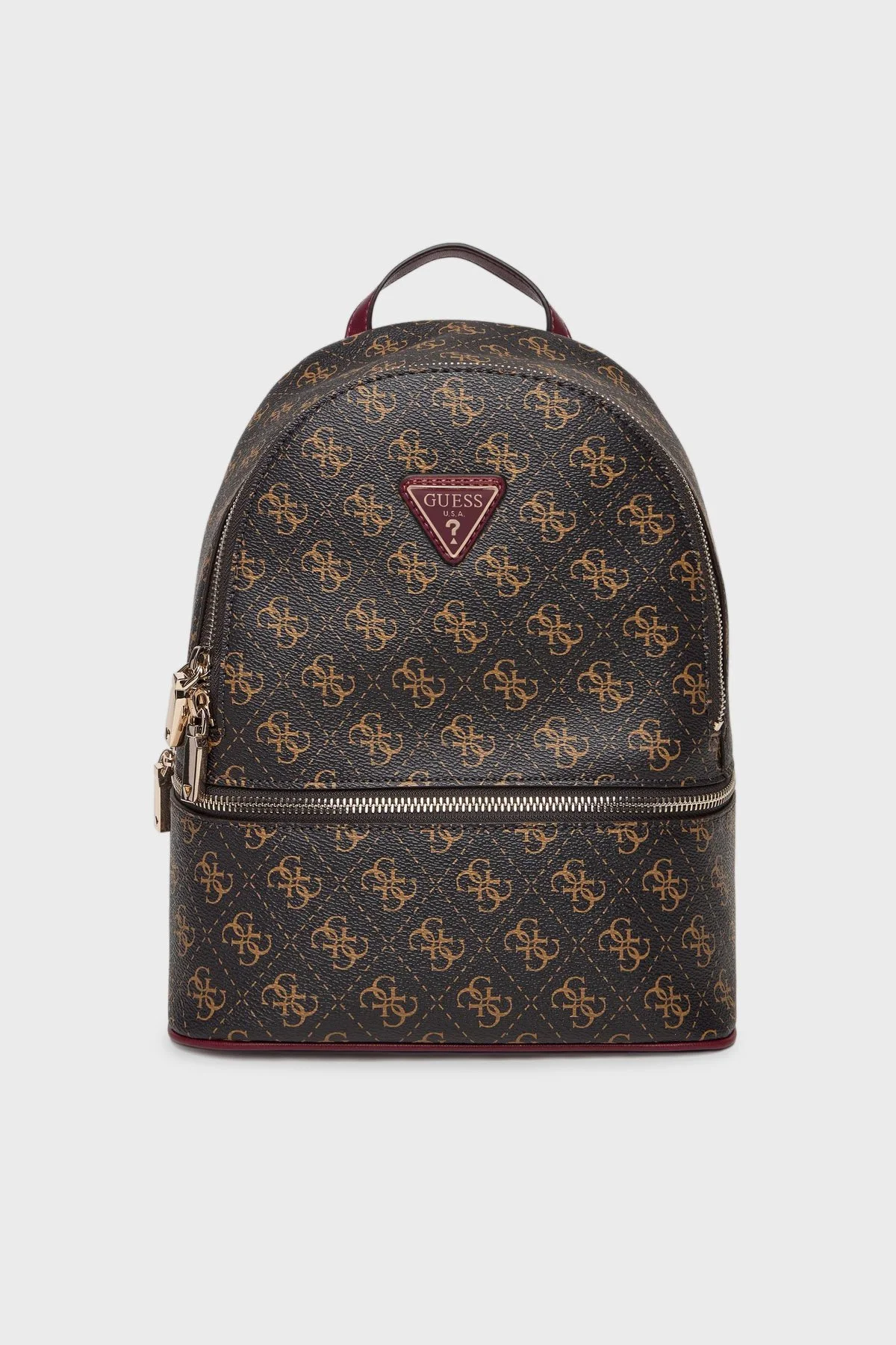 Guess Follie 4G Logolu Ayarlanabilir Omuz Askılı TWLQ9676032 Bayan Sırt Çantası TWLQ96 76032 BNL KAHVE - 7