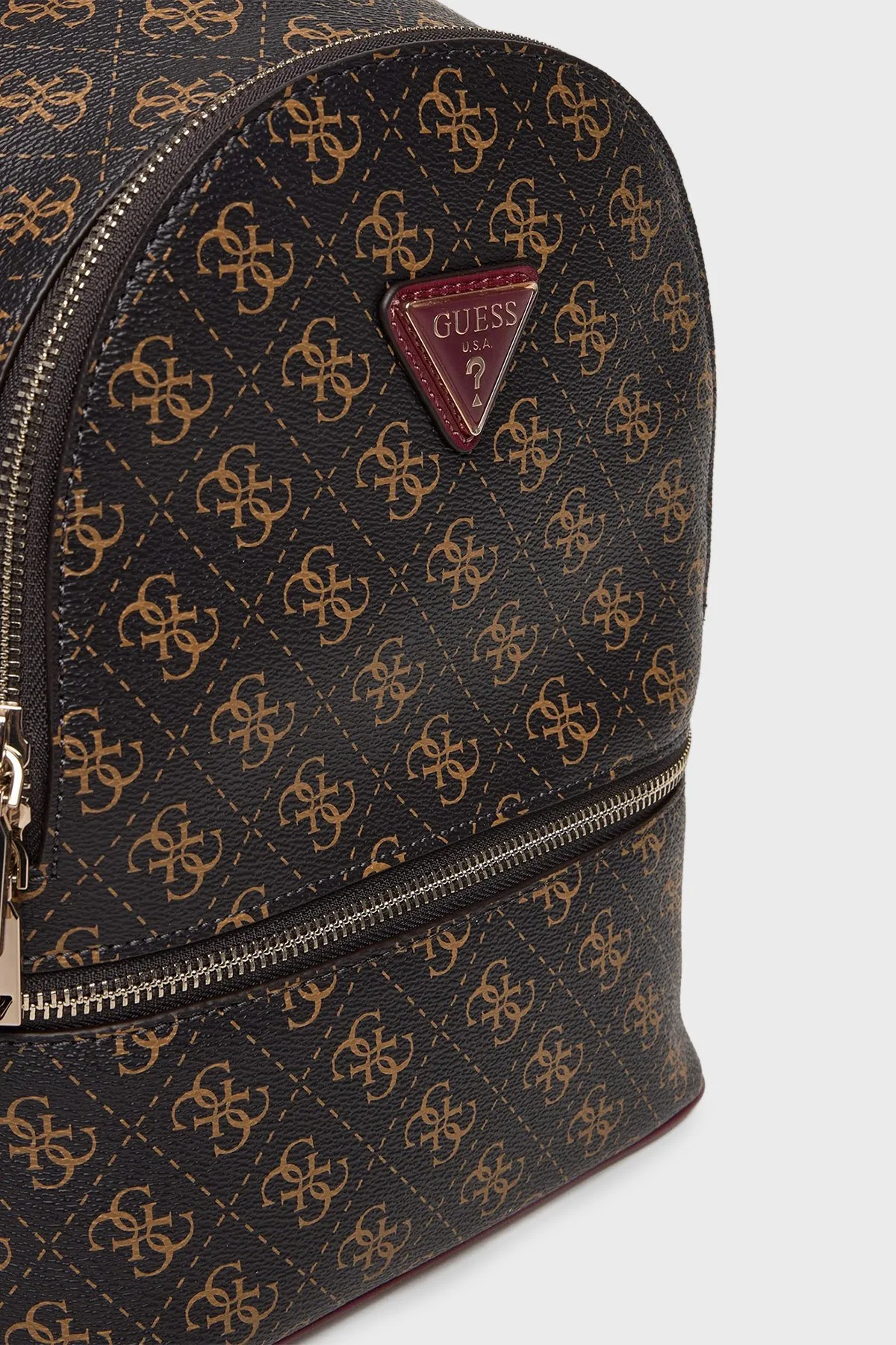 Guess Follie 4G Logolu Ayarlanabilir Omuz Askılı TWLQ9676032 Bayan Sırt Çantası TWLQ96 76032 BNL KAHVE - 10