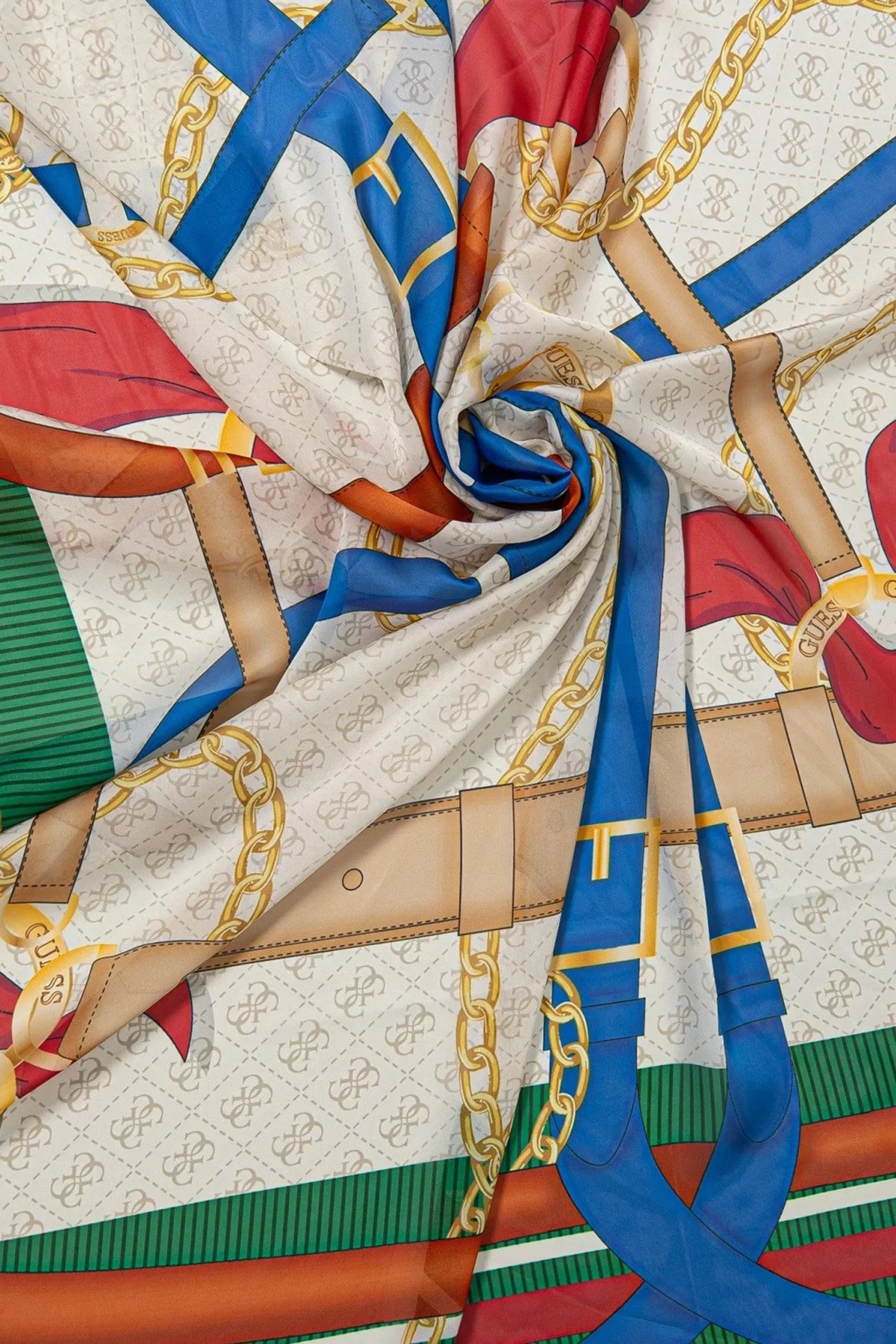 Guess Foulard Renk Bloklu % 100 İpek 53 x 53 cm AW5270SIL12 Bayan Şal AW5270 SIL12 NML MİNT - 5