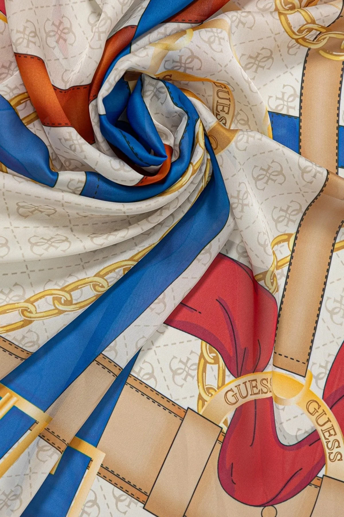 Guess Foulard Renk Bloklu % 100 İpek 53 x 53 cm AW5270SIL12 Bayan Şal AW5270 SIL12 NML MİNT - 6