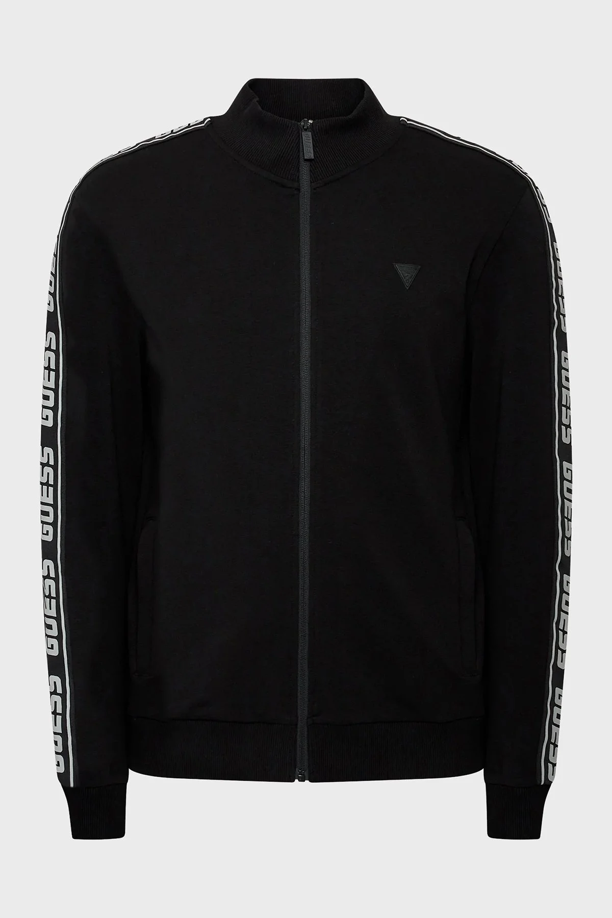 Guess Full Zip Pamuklu Regular Fit Dik Yaka Fermuarlı Z2YQ12K6ZS1 Erkek Sweat Z2YQ12 K6ZS1 JBLK SİYAH - 4