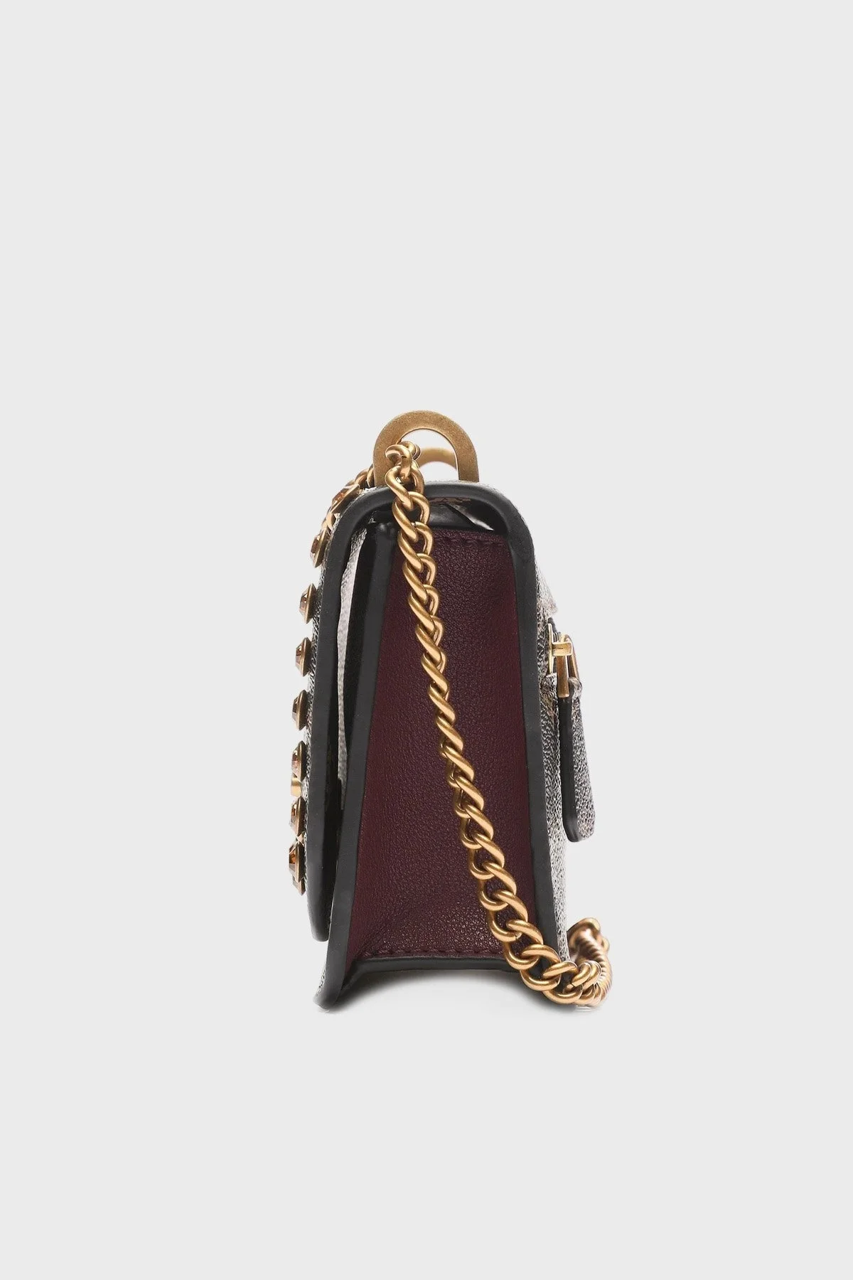 Guess Fynna Logolu Taş Detaylı Zincir Askılı Bayan Çanta HWPS8993780 MOE SİYAH - 3