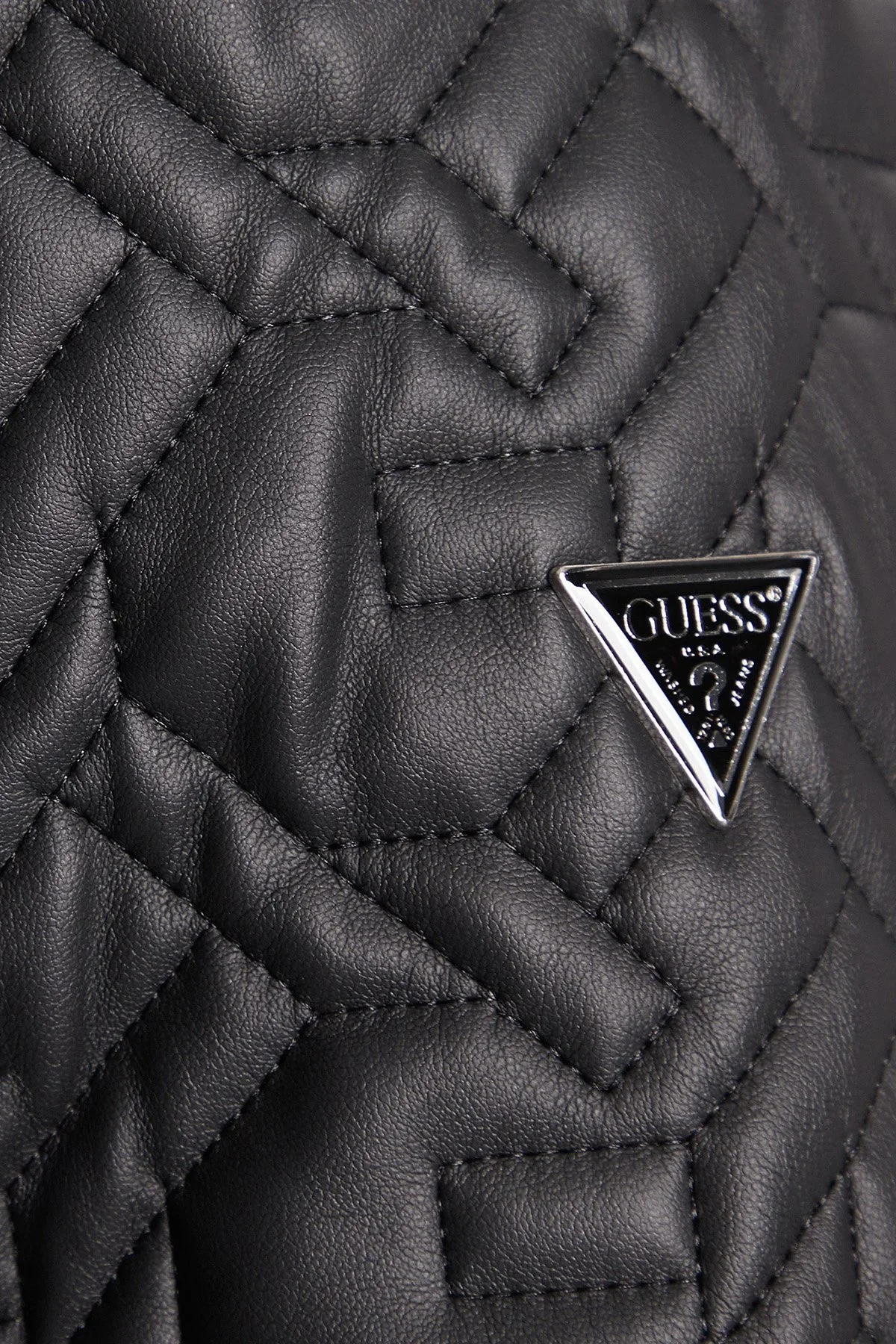 Guess G Chain Kapitoneli Regular Fit Dik Yaka Fermuarlı M5BL2EW1050 Erkek Ceket M5BL2E W1050 JBLK SİYAH - 6