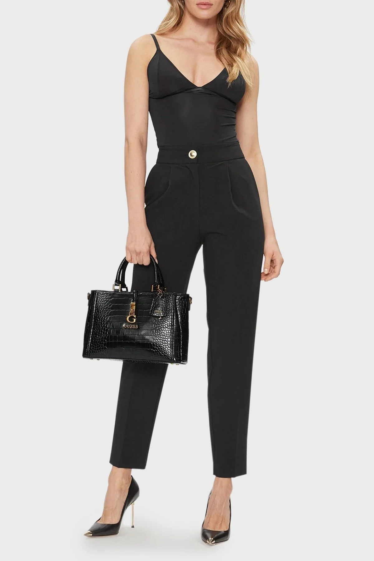 Guess G James Ayarlanabilir ve Çıkarılabilir Uzatma Askılı HWCA9212060BLA Bayan Çanta HWCA9212060 BLA SİYAH - 2