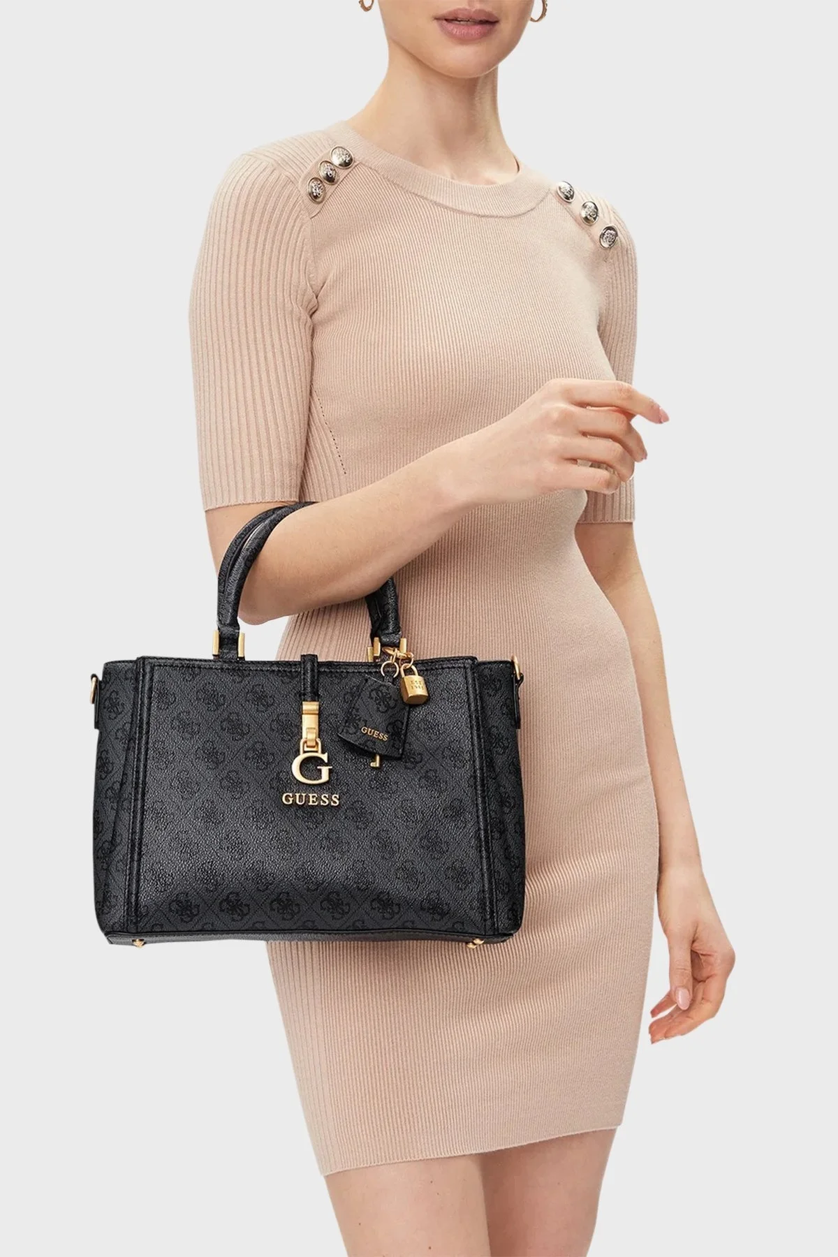 Guess G James Logolu Çıkarılabilir Uzatma Askılı HWQC9213060CLO Bayan Çanta HWQC9213060 CLO ANTRASİT - 2