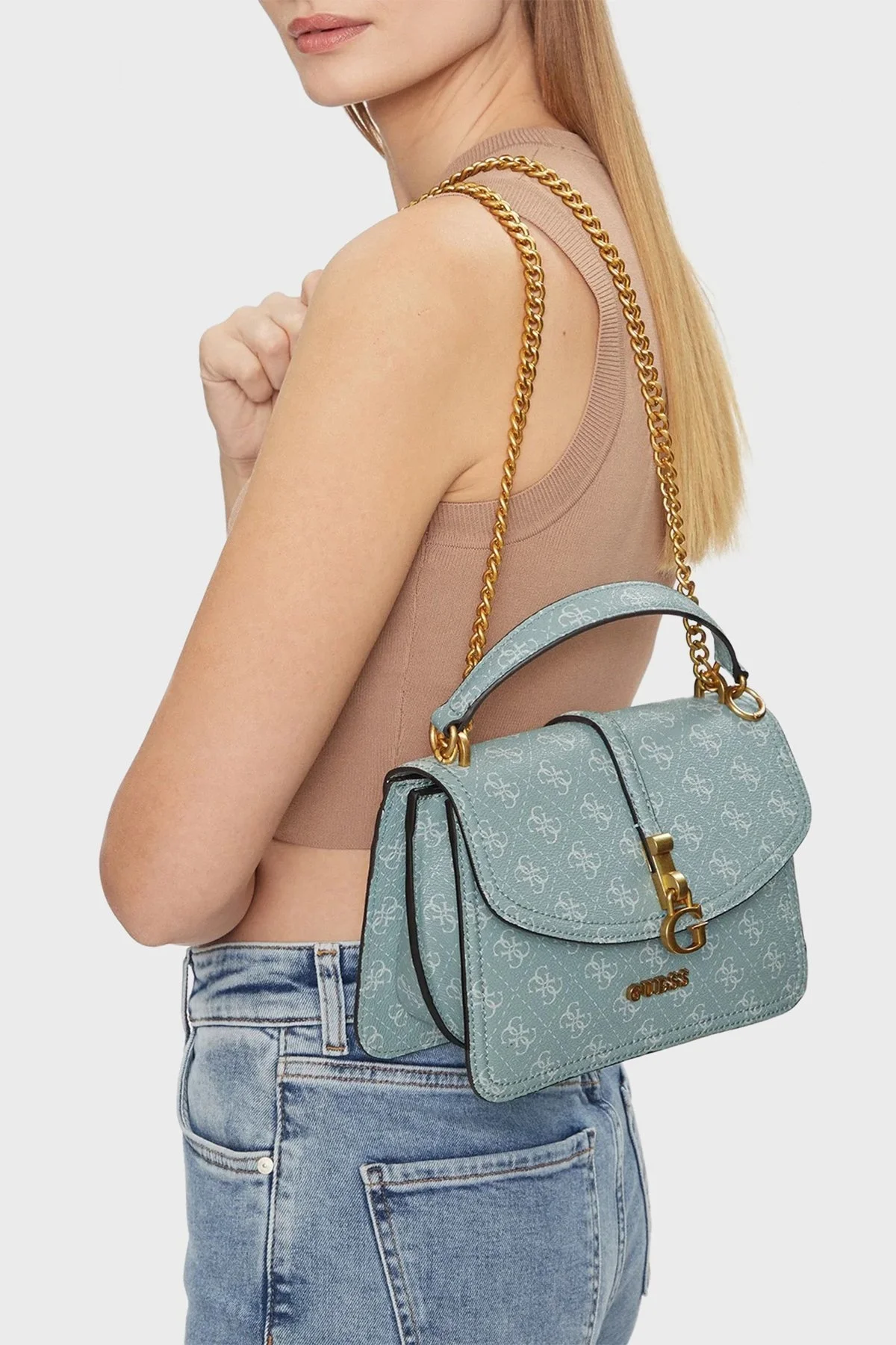 Guess G James Logolu Zincir Askılı HWQA9213200TRI Bayan Çanta HWQA9213200 TRI TURKUAZ - 2