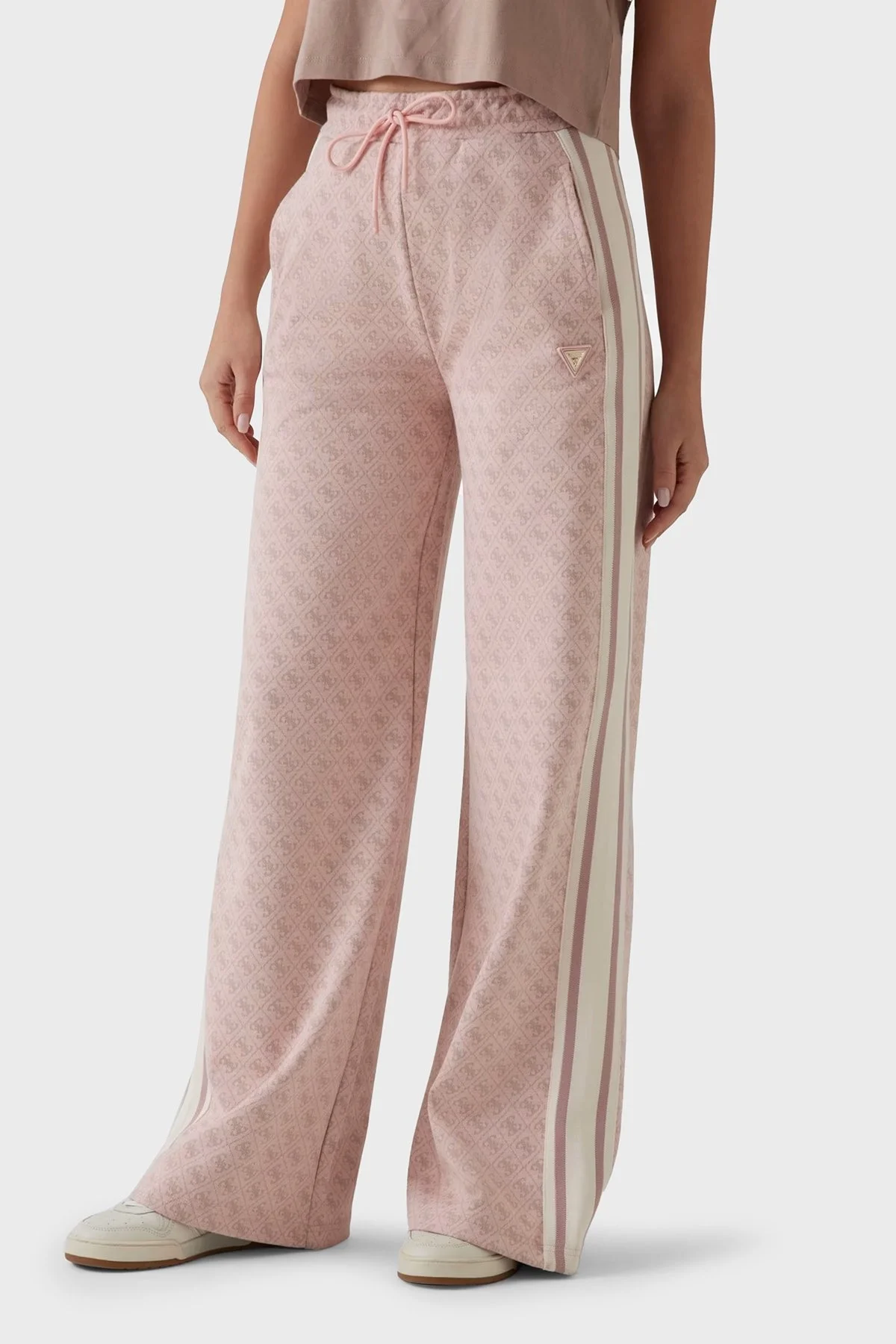 Guess G Logo Regular Fit Tamamı 4G Logolu Palazzo V5RB03KCO90 Bayan Pantolon V5RB03 KCO90 F6DK PUDRA - 6