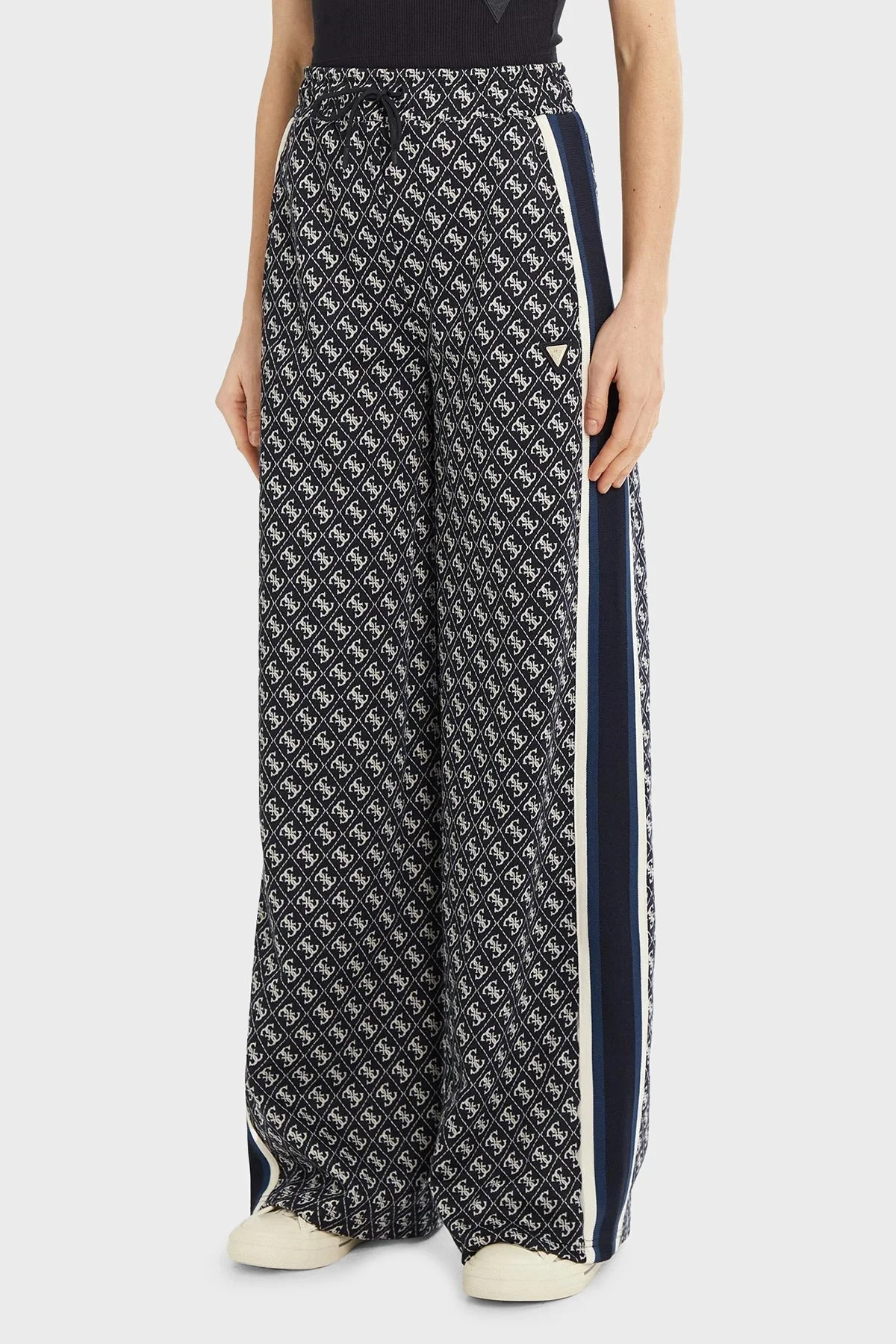 Guess G Logo Regular Fit Tamamı 4G Logolu Palazzo V5RB03KCO90 Bayan Pantolon V5RB03 KCO90 FBB4 LACİVERT - 1