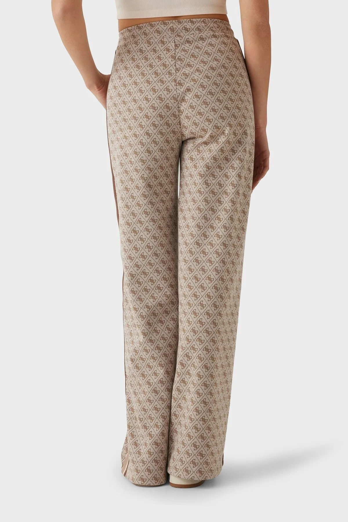 Guess G Logo Regular Fit Tamamı 4G Logolu Palazzo V5RB03KCO90 Bayan Pantolon V5RB03 KCO90 FN4T BEJ - 2