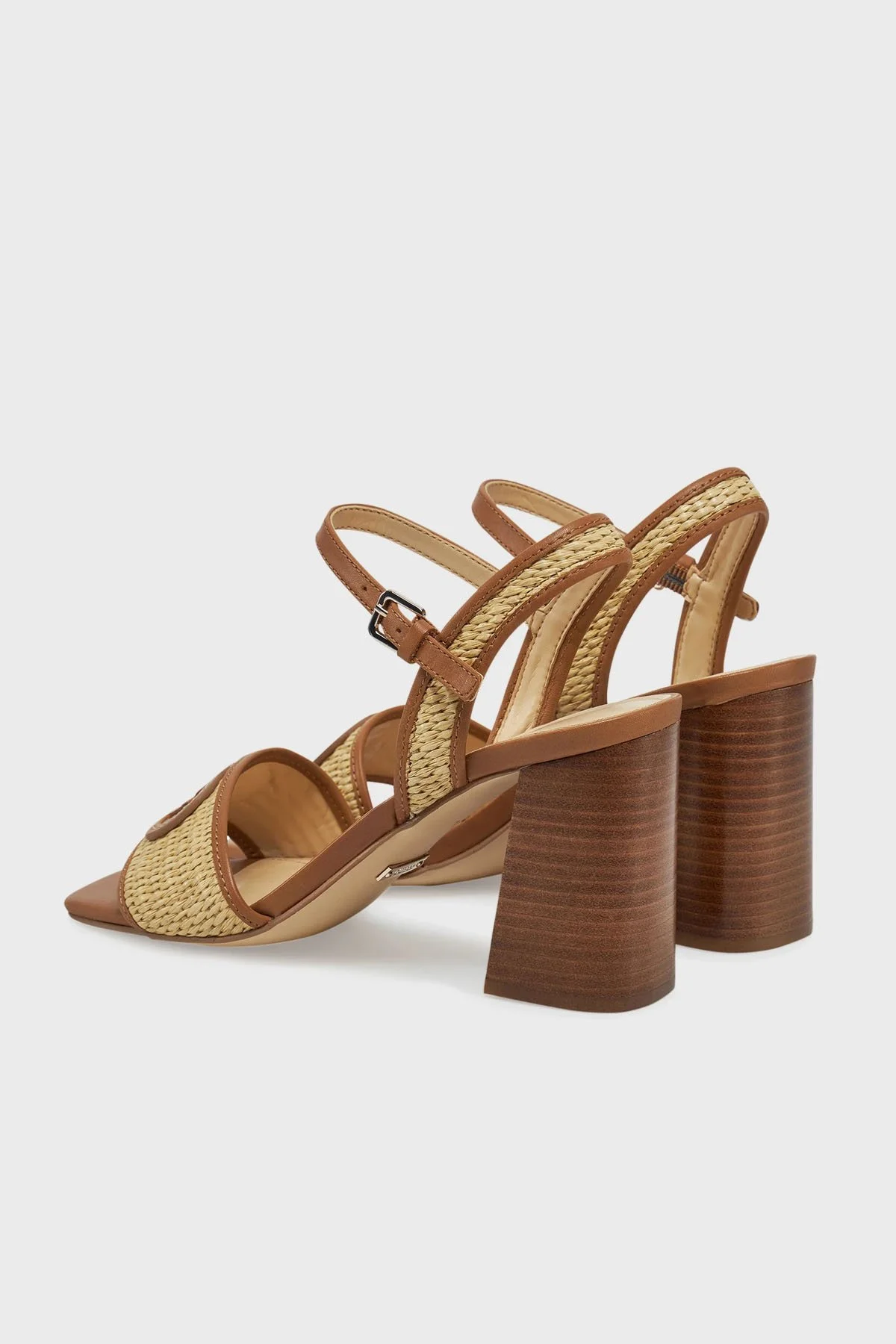 Guess Ganika Logolu Deri Karışımlı Kalın Topuklu FLJGNKFAB03 Kadın Ayakkabı FLJGNK FAB03 NATU TABA - 4