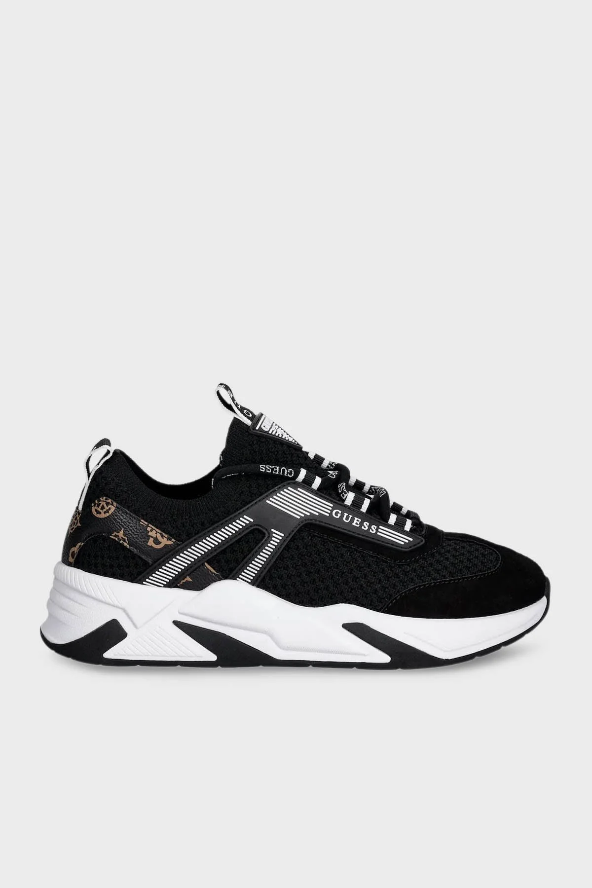 Guess Genga Logolu Bağcıklı Sneaker FLPGENFAL12 Kadın Ayakkabı FLPGEN FAL12 BLACK SİYAH - 1