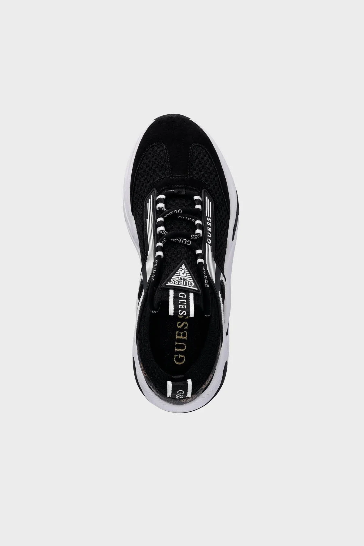 Guess Genga Logolu Bağcıklı Sneaker FLPGENFAL12 Kadın Ayakkabı FLPGEN FAL12 BLACK SİYAH - 2