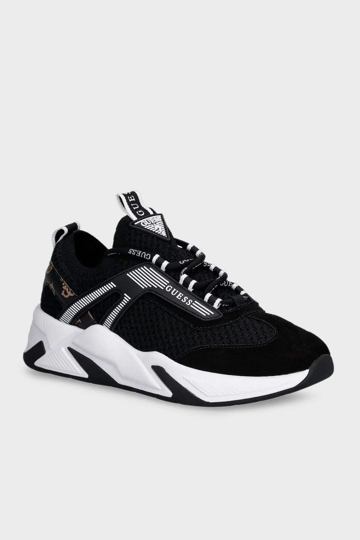 Guess Genga Logolu Bağcıklı Sneaker FLPGENFAL12 Kadın Ayakkabı FLPGEN FAL12 BLACK SİYAH - 3