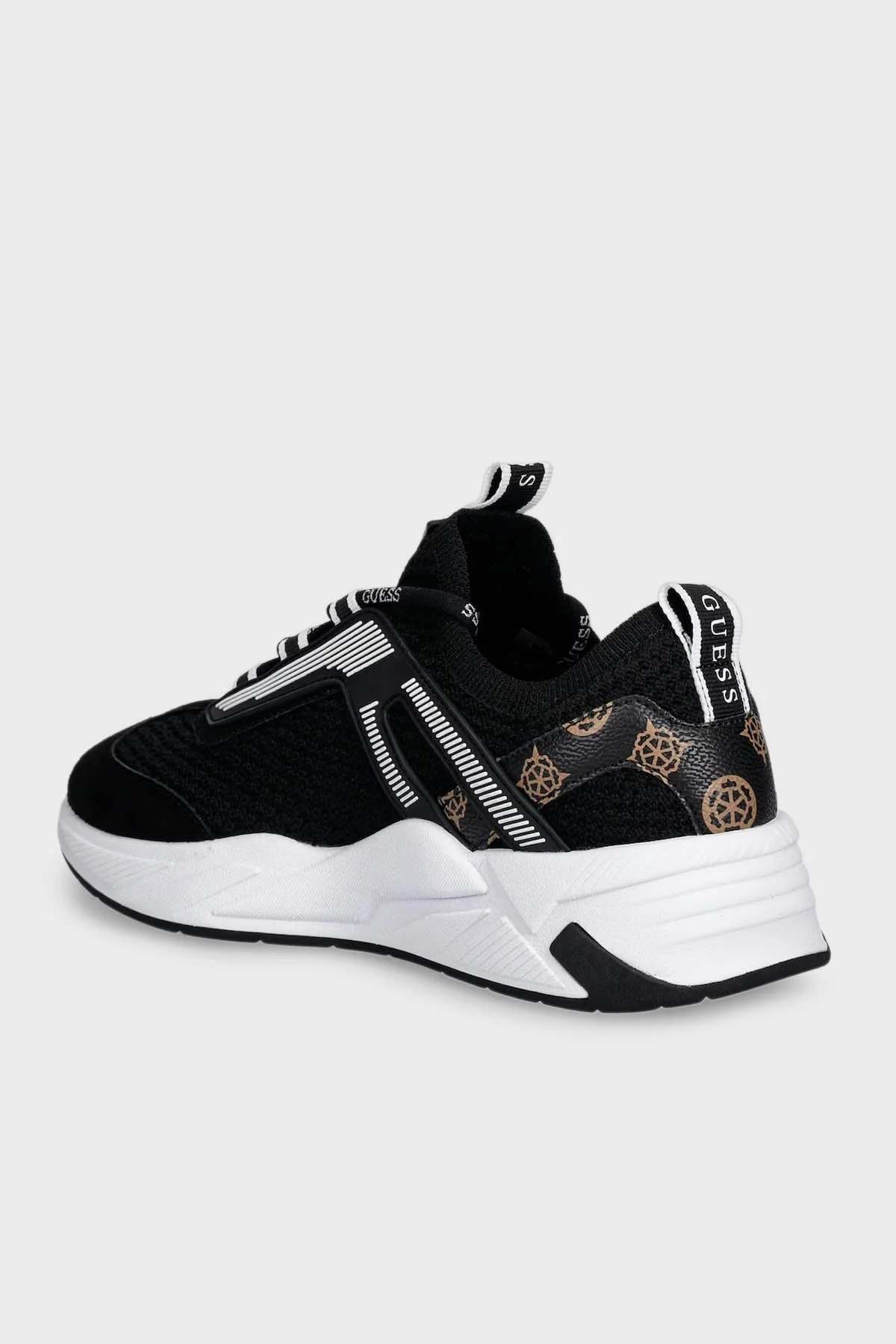 Guess Genga Logolu Bağcıklı Sneaker FLPGENFAL12 Kadın Ayakkabı FLPGEN FAL12 BLACK SİYAH - 4
