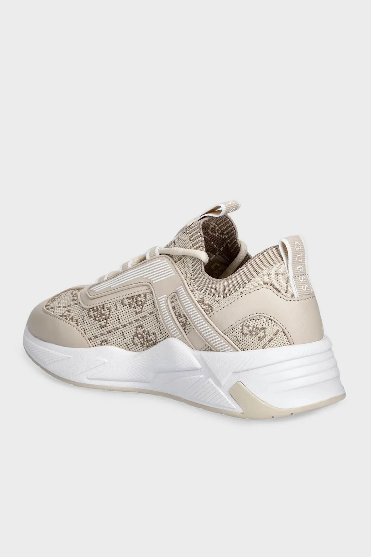 Guess Genga Logolu Bağcıklı Sneaker FLPGENFAM12 Kadın Ayakkabı FLPGEN FAM12 MULTI KUM BEJİ - 4