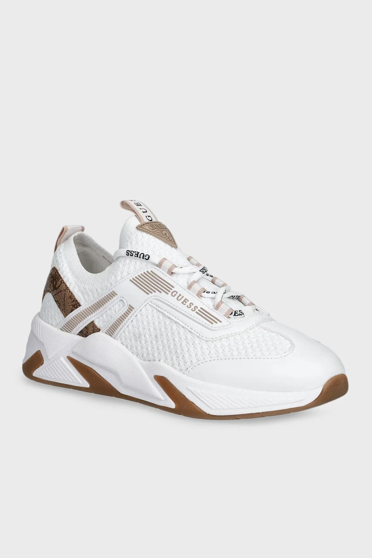 Guess Genga Logolu Bağcıklı Sneaker FLPGENFAP12 Bayan Ayakkabı FLPGEN FAP12 WHITE BEYAZ - 1