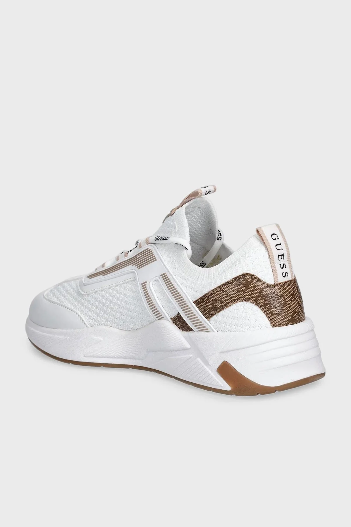 Guess Genga Logolu Bağcıklı Sneaker FLPGENFAP12 Bayan Ayakkabı FLPGEN FAP12 WHITE BEYAZ - 4
