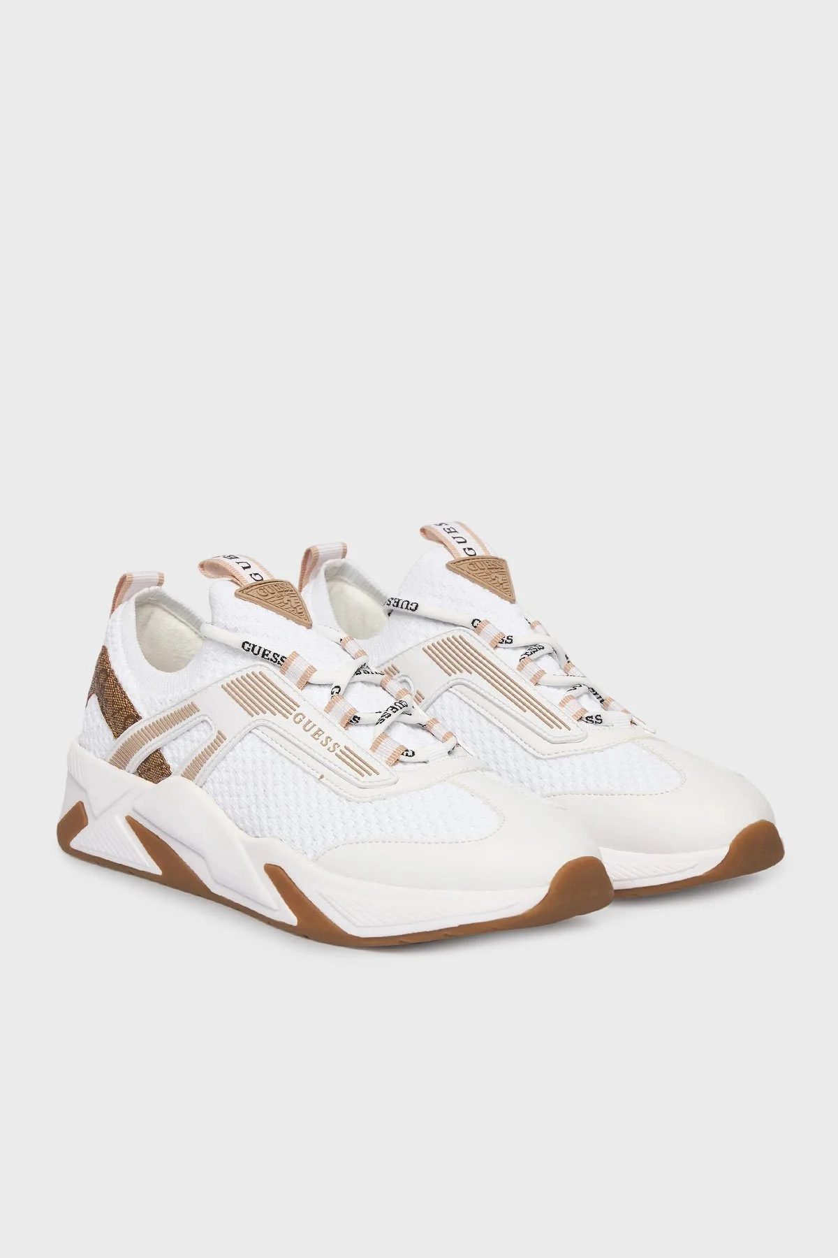 Guess Genga Logolu Bağcıklı Sneaker FLPGENFAP12 Kadın Ayakkabı FLPGEN FAP12 WHITE BEYAZ - 2