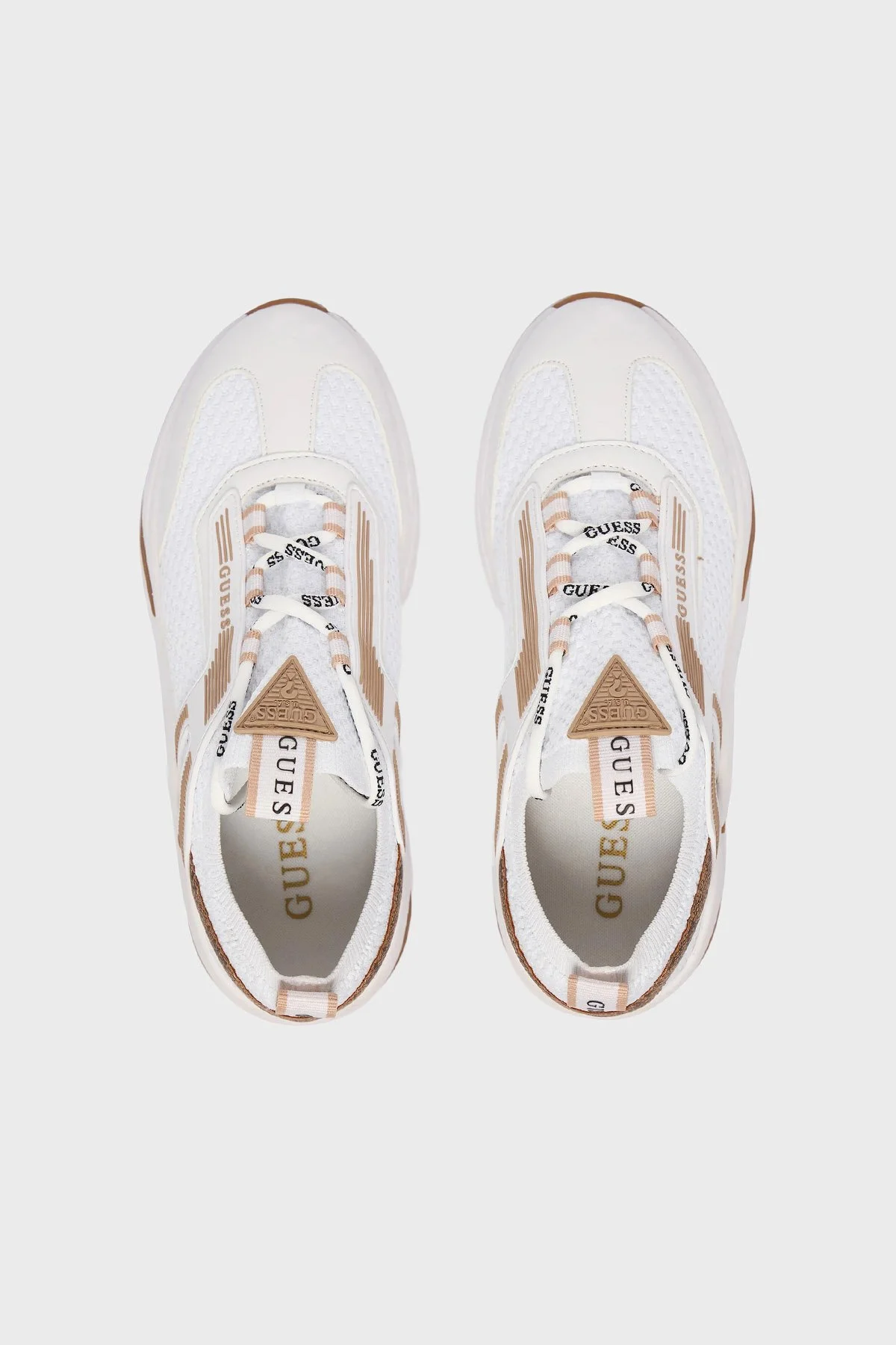 Guess Genga Logolu Bağcıklı Sneaker FLPGENFAP12 Kadın Ayakkabı FLPGEN FAP12 WHITE BEYAZ - 3
