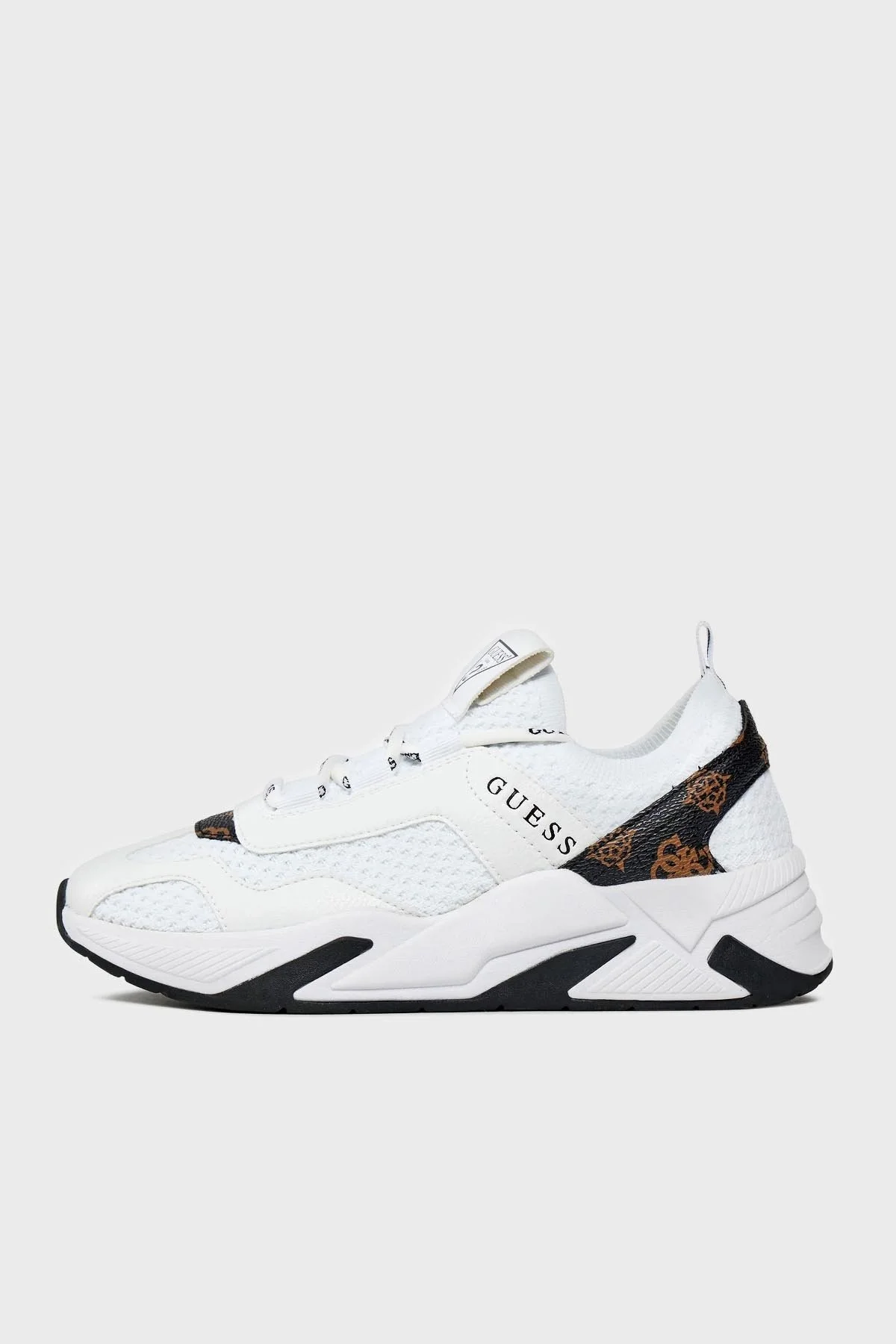 Guess Geniver2 Kalın Tabanlı Sneaker FLPGE2FAL12 Bayan Ayakkabı FLPGE2 FAL12 WHIBR BEYAZ-KAHVE - 8