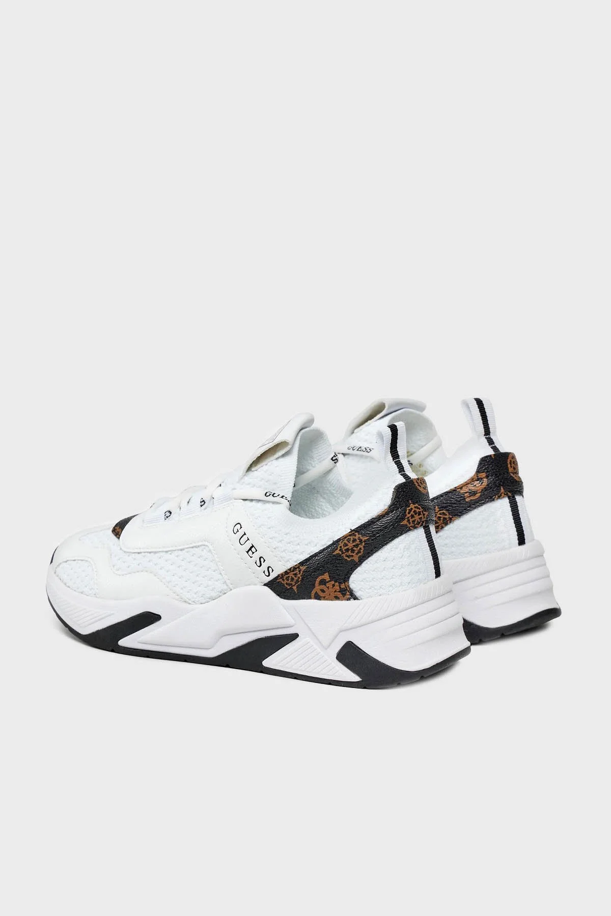 Guess Geniver2 Kalın Tabanlı Sneaker FLPGE2FAL12 Bayan Ayakkabı FLPGE2 FAL12 WHIBR BEYAZ-KAHVE - 9