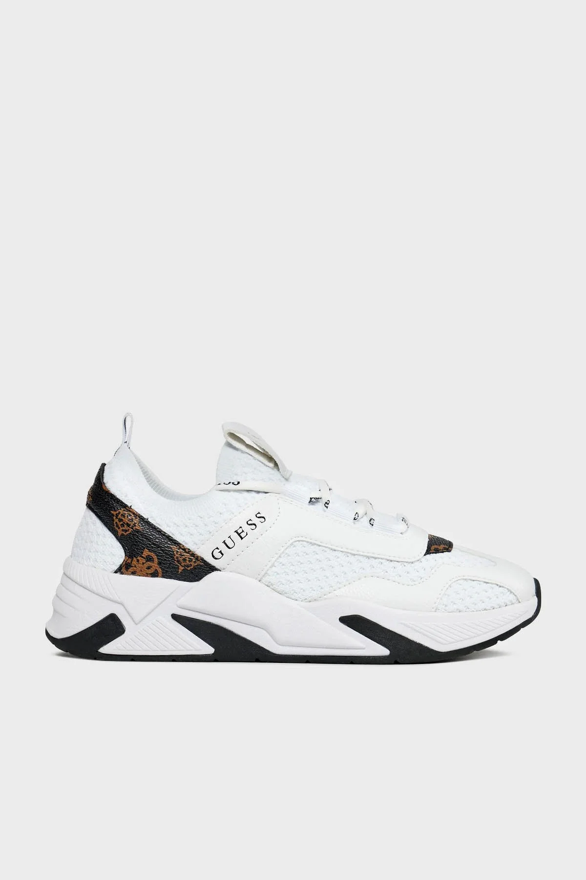 Guess Geniver2 Kalın Tabanlı Sneaker FLPGE2FAL12 Kadın Ayakkabı FLPGE2 FAL12 WHIBR BEYAZ-KAHVE - 1