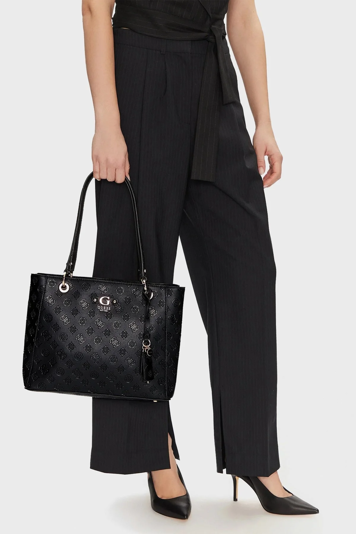 Guess Gerty 4G Logolu Büyük HWPD9529250 Bayan Çanta HWPD95 29250 BLA SİYAH - 7