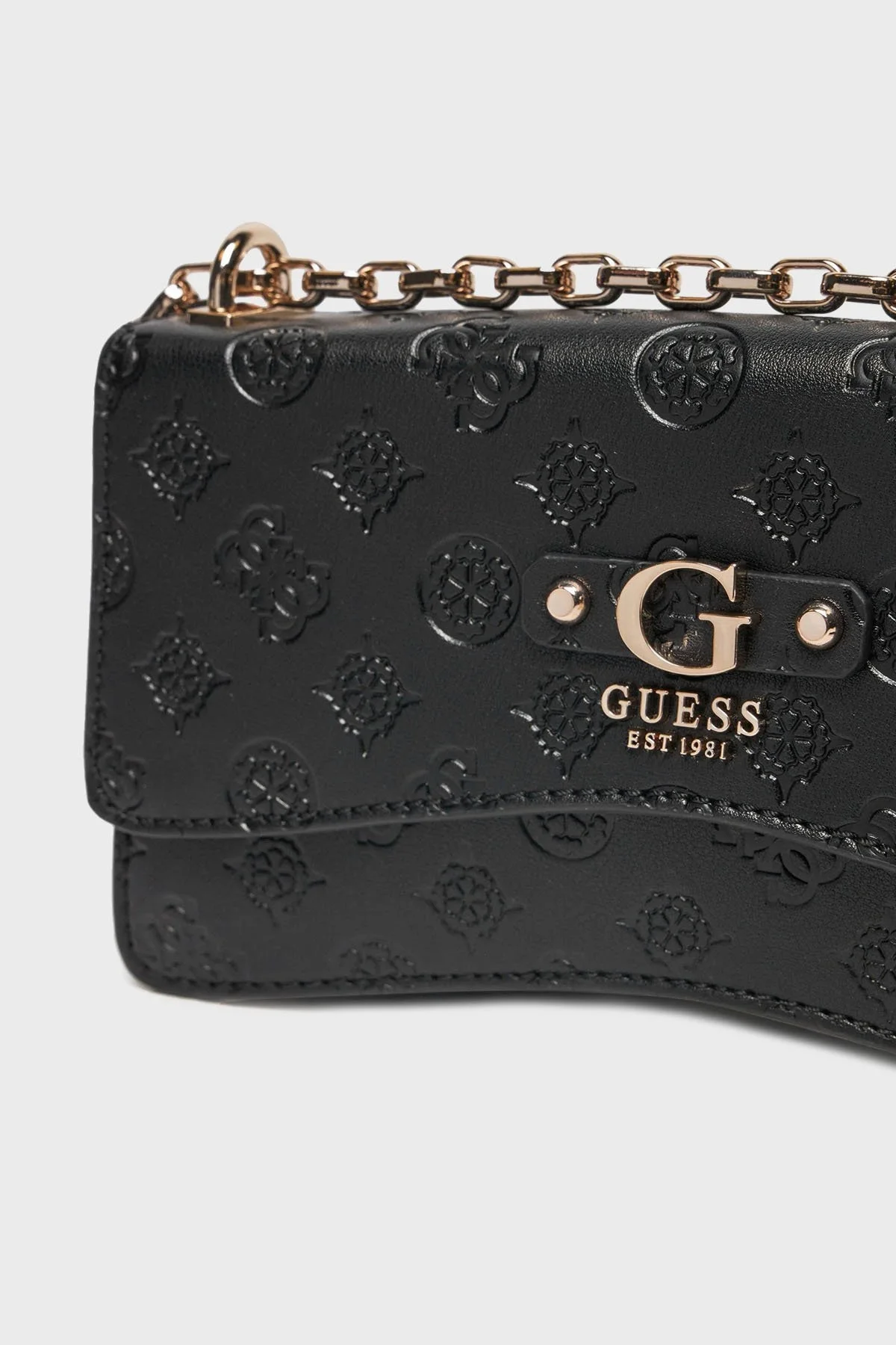 Guess Gerty 4G Logolu Zincir Askılı HWPD9529210 Bayan Çanta HWPD95 29210 BLA SİYAH - 10