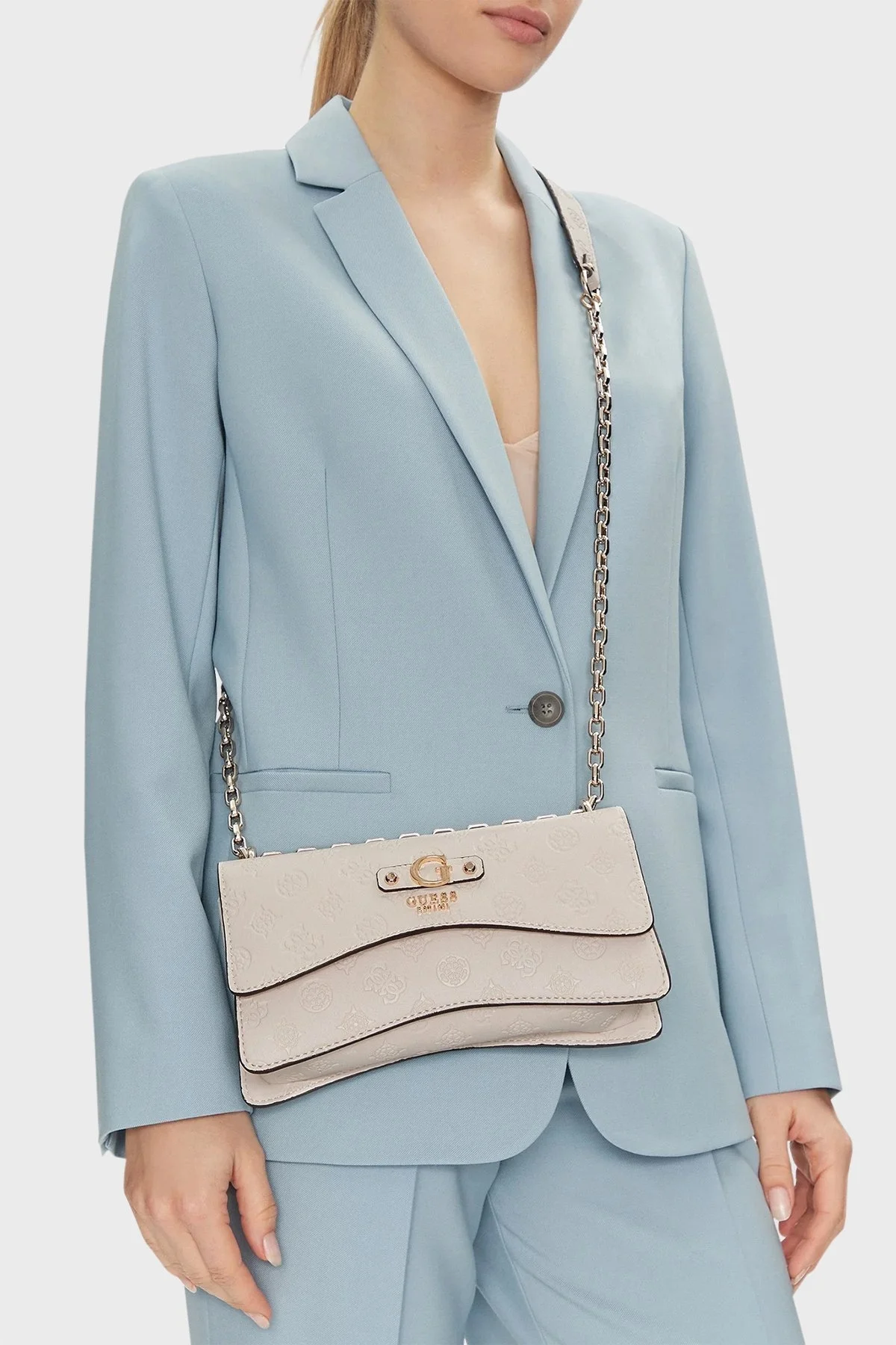 Guess Gerty 4G Logolu Zincir Askılı HWPD9529210 Bayan Çanta HWPD95 29210 OFF BEYAZ - 7