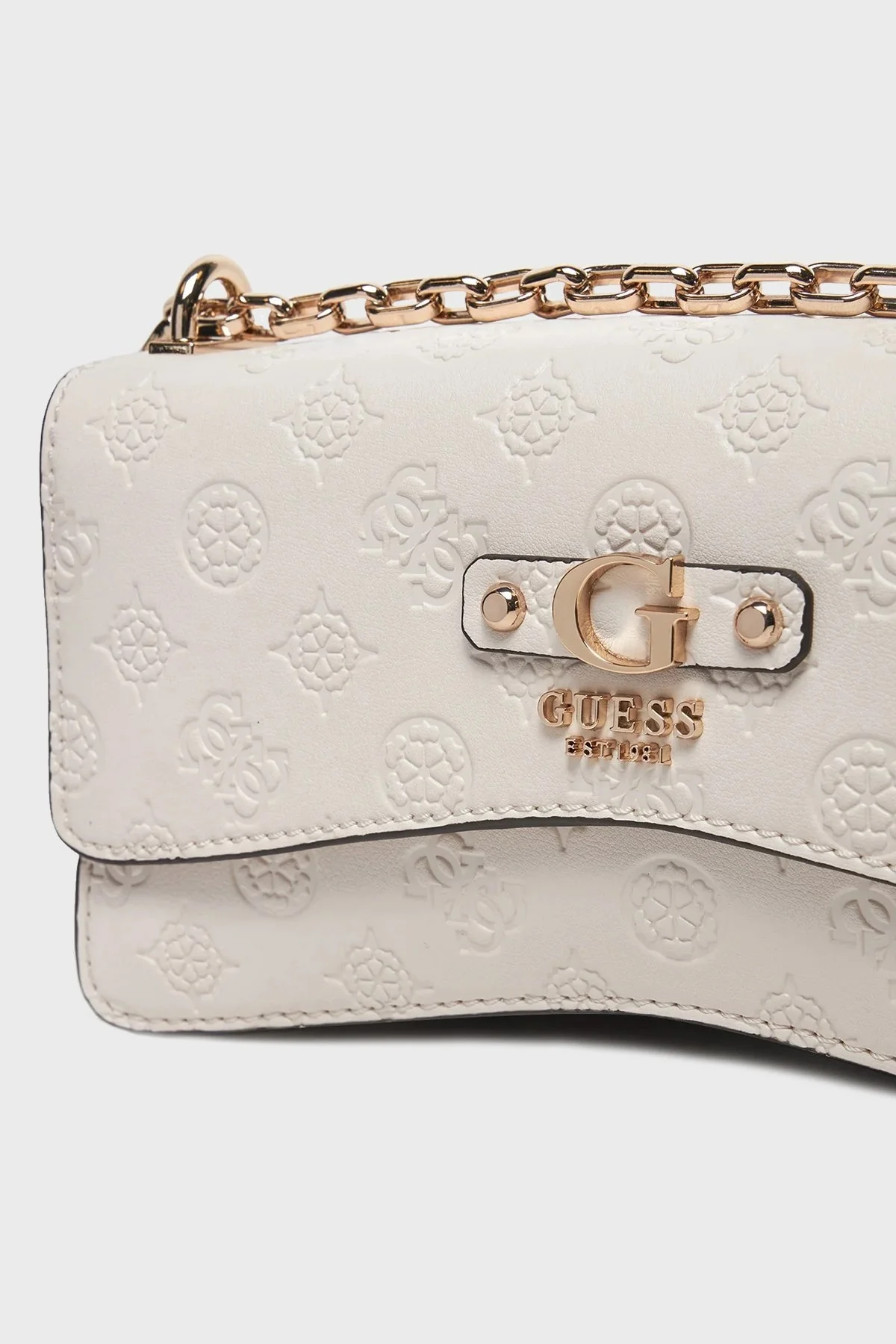 Guess Gerty 4G Logolu Zincir Askılı HWPD9529210 Bayan Çanta HWPD95 29210 OFF BEYAZ - 10