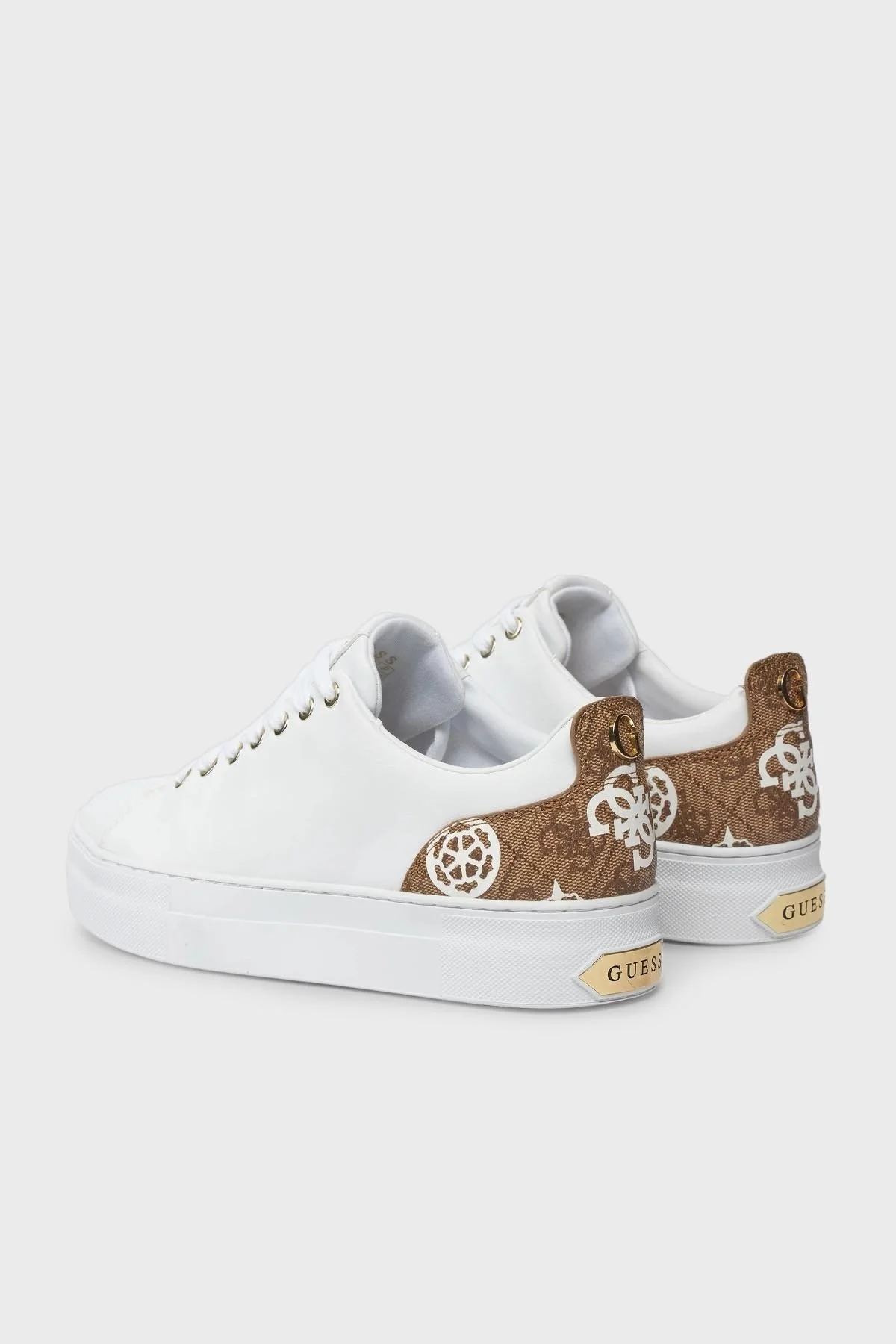 Guess Gianele4 Logolu Sneaker FLPGN4ELE12WHITE Bayan Ayakkabı FLPGN4 ELE12 WHITE BEYAZ-KAHVE - 3