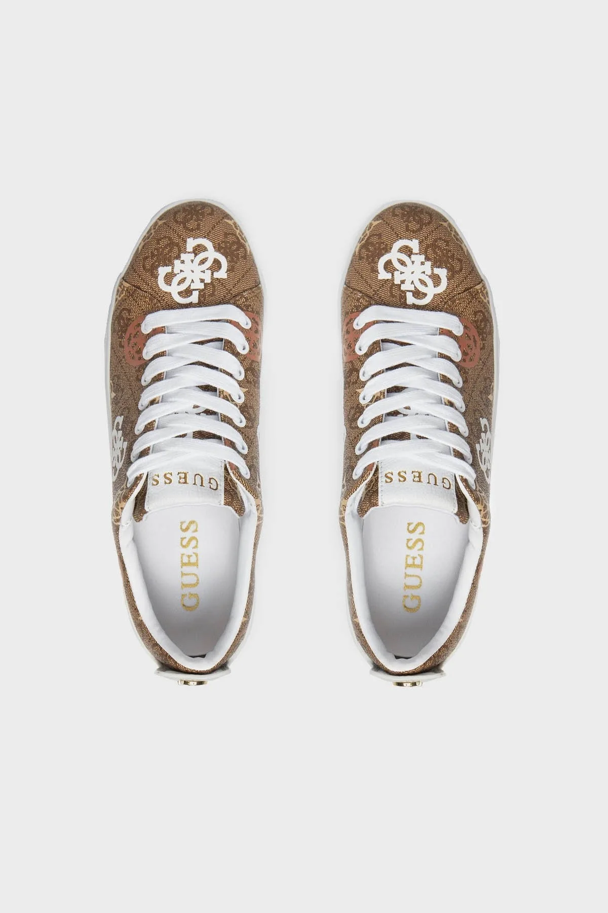 Guess Gianele4 Logolu Sneaker FLPGN4FAL12BEIBR Bayan Ayakkabı FLPGN4 FAL12 BEIBR KAHVE-BEYAZ - 3