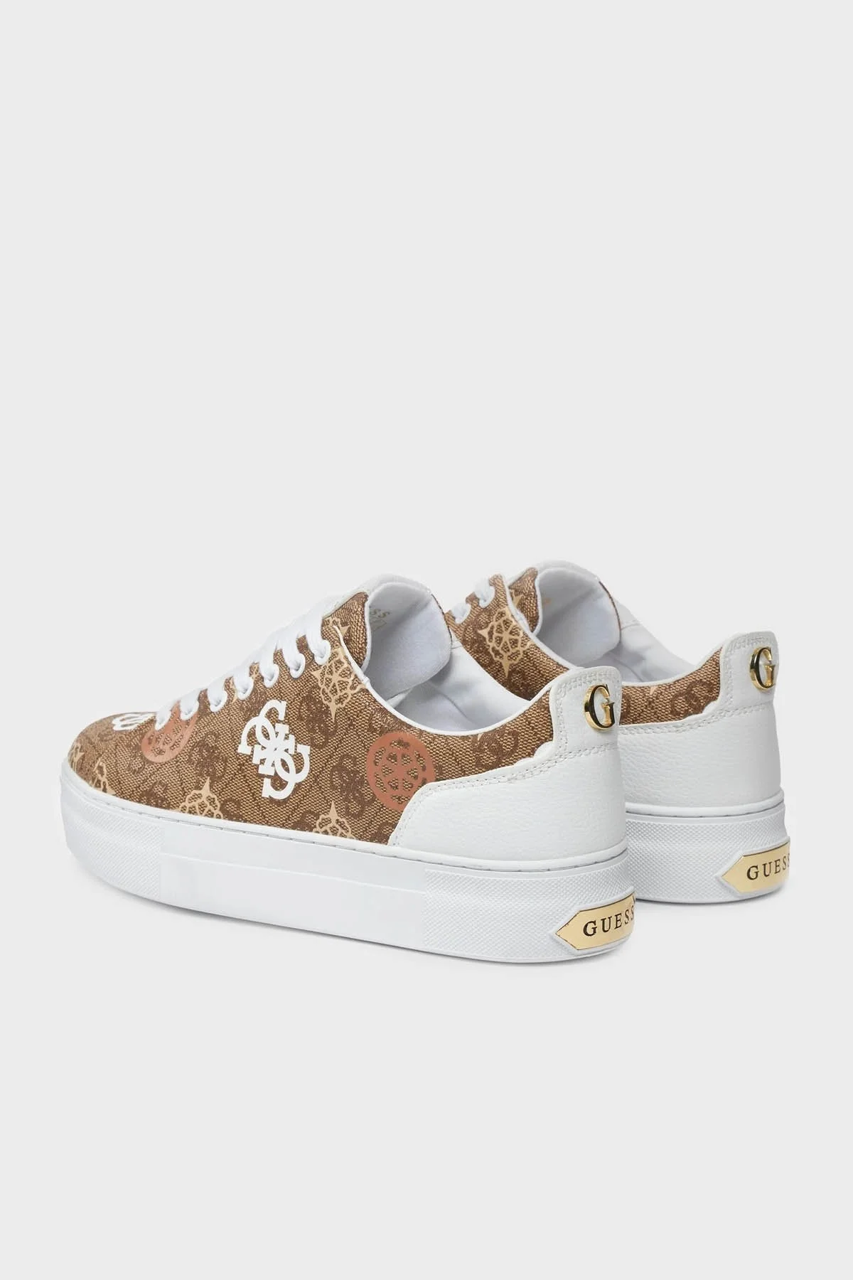 Guess Gianele4 Logolu Sneaker FLPGN4FAL12BEIBR Bayan Ayakkabı FLPGN4 FAL12 BEIBR KAHVE-BEYAZ - 4