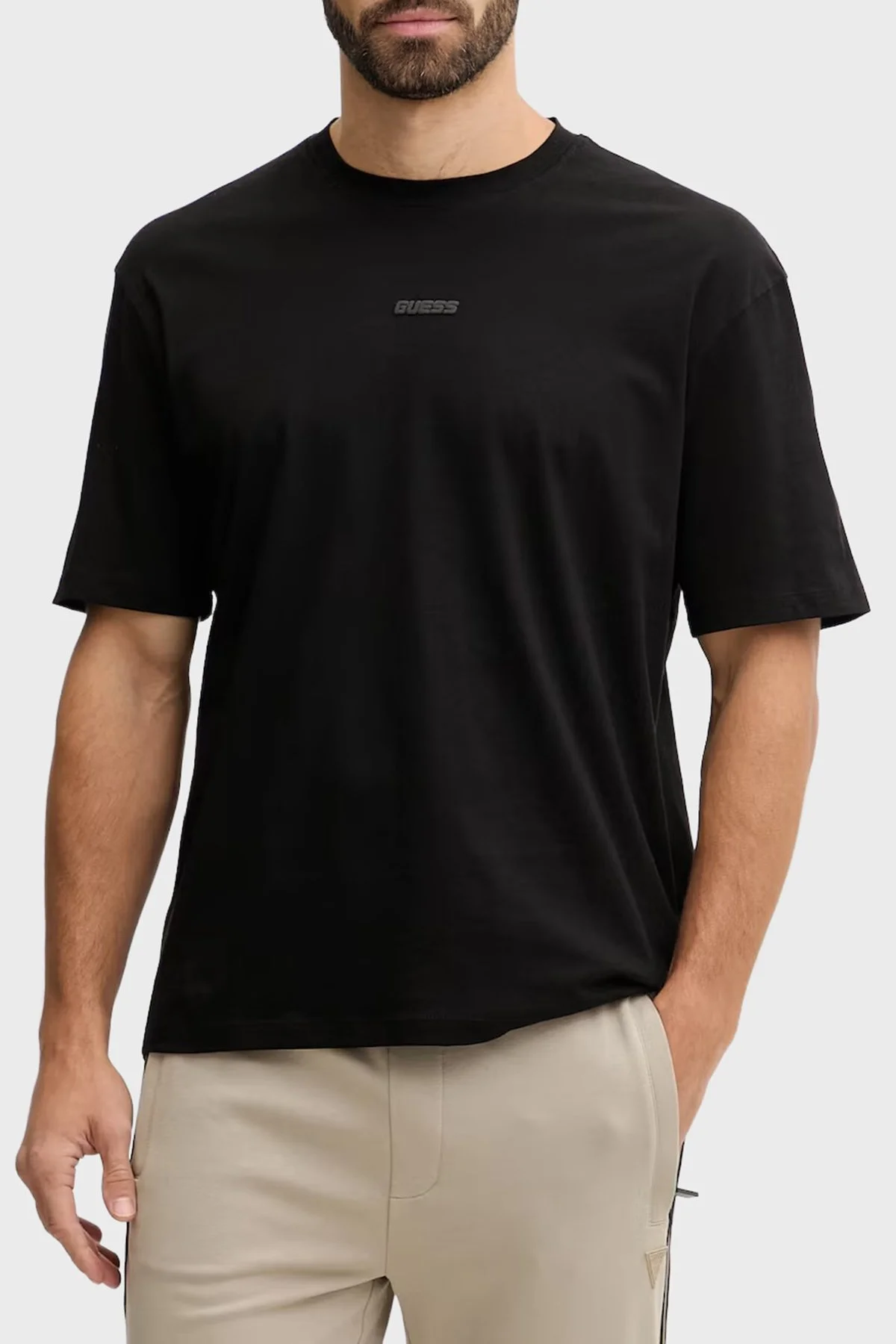 Guess Giano Pamuklu Regular Fit Logolu Bisiklet Yaka Z6RI16I3Z14 Erkek T Shirt Z6RI16 I3Z14 JBLK SİYAH - 1