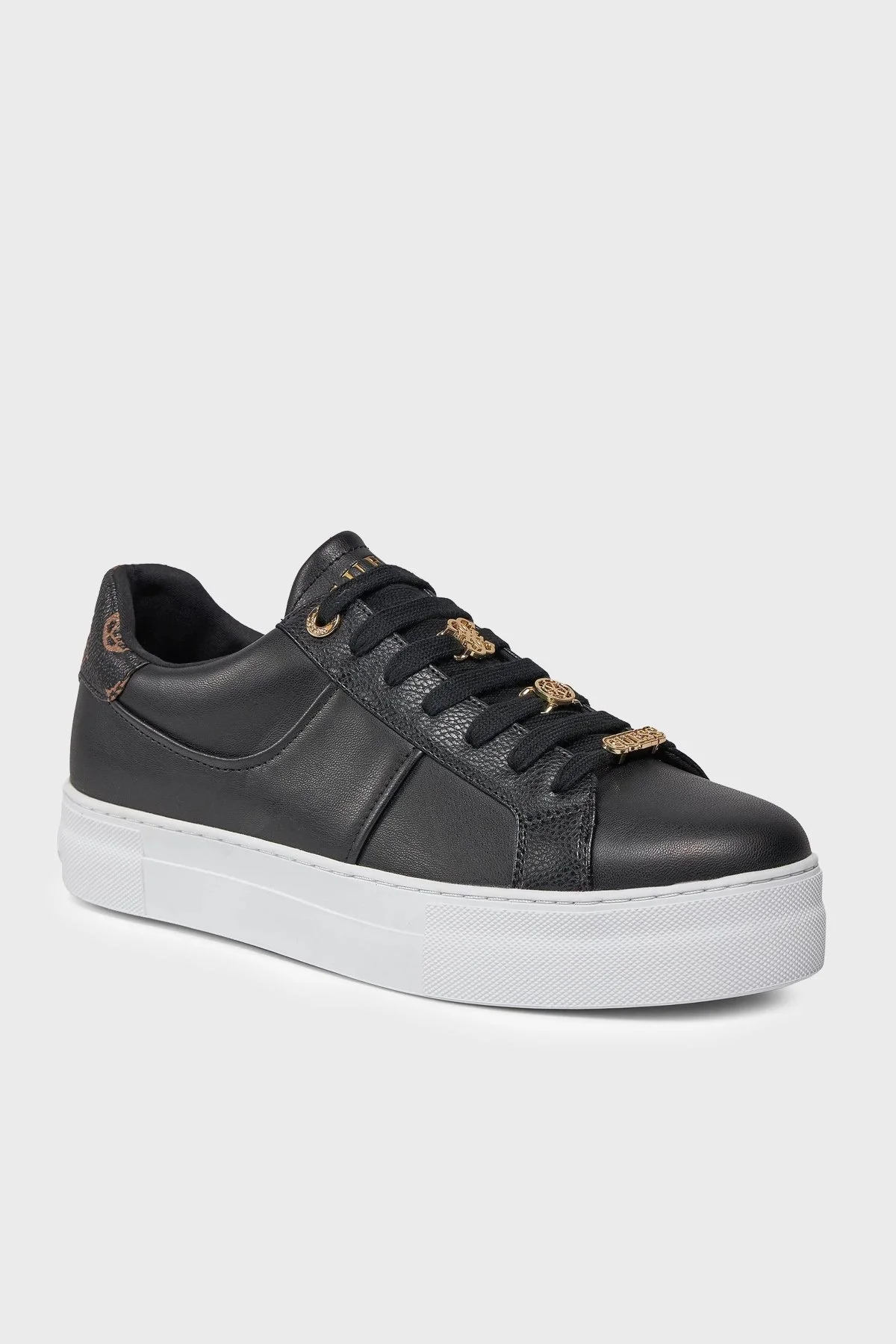 Guess Giella Logolu Sneaker FLJGIEELE12 Bayan Ayakkabı FLJGIE ELE12 BLACK SİYAH - 6
