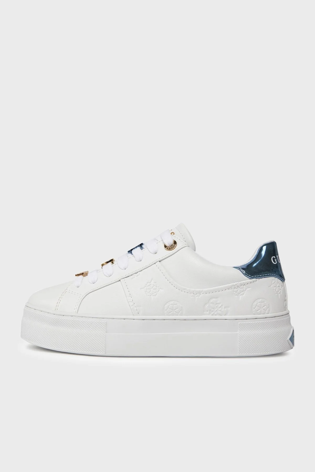 Guess Giella Logolu Sneaker FLJGIEFAL12 Bayan Ayakkabı FLJGIE FAL12 WHBLU BEYAZ-MAVİ - 2