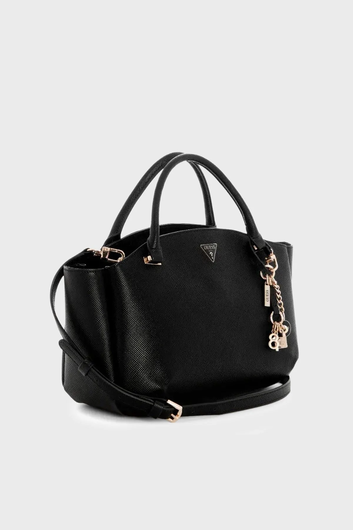 Guess Gilda Charmlı Çıkarılabilir Askılı HWZG9747060 Kadın Çanta HWZG97 47060 BLA Siyah - 2