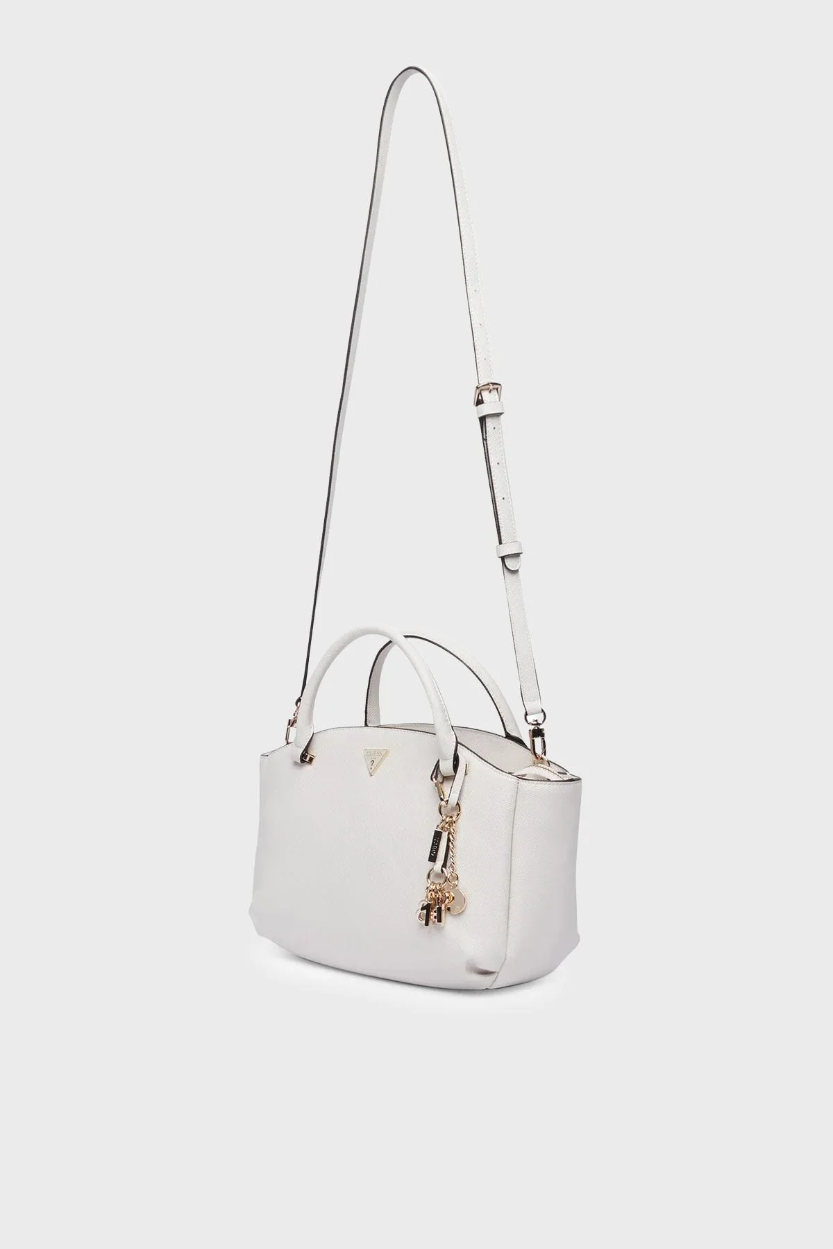 Guess Gilda Charmlı Çıkarılabilir Askılı HWZG9747060 Kadın Çanta HWZG97 47060 OFF Ekru - 3